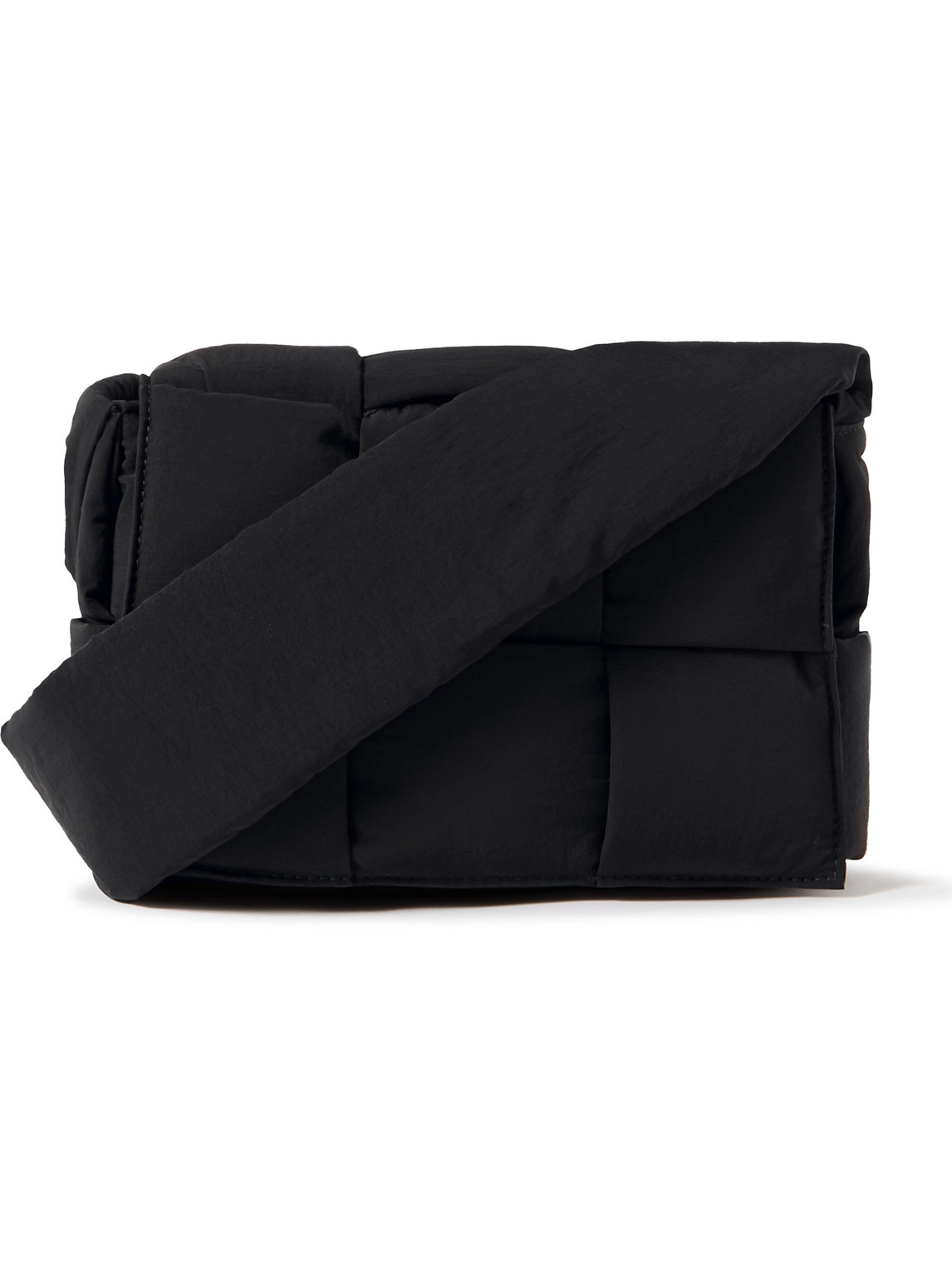 Bottega Veneta Stanford Lux Leather Messenger Bag In Black