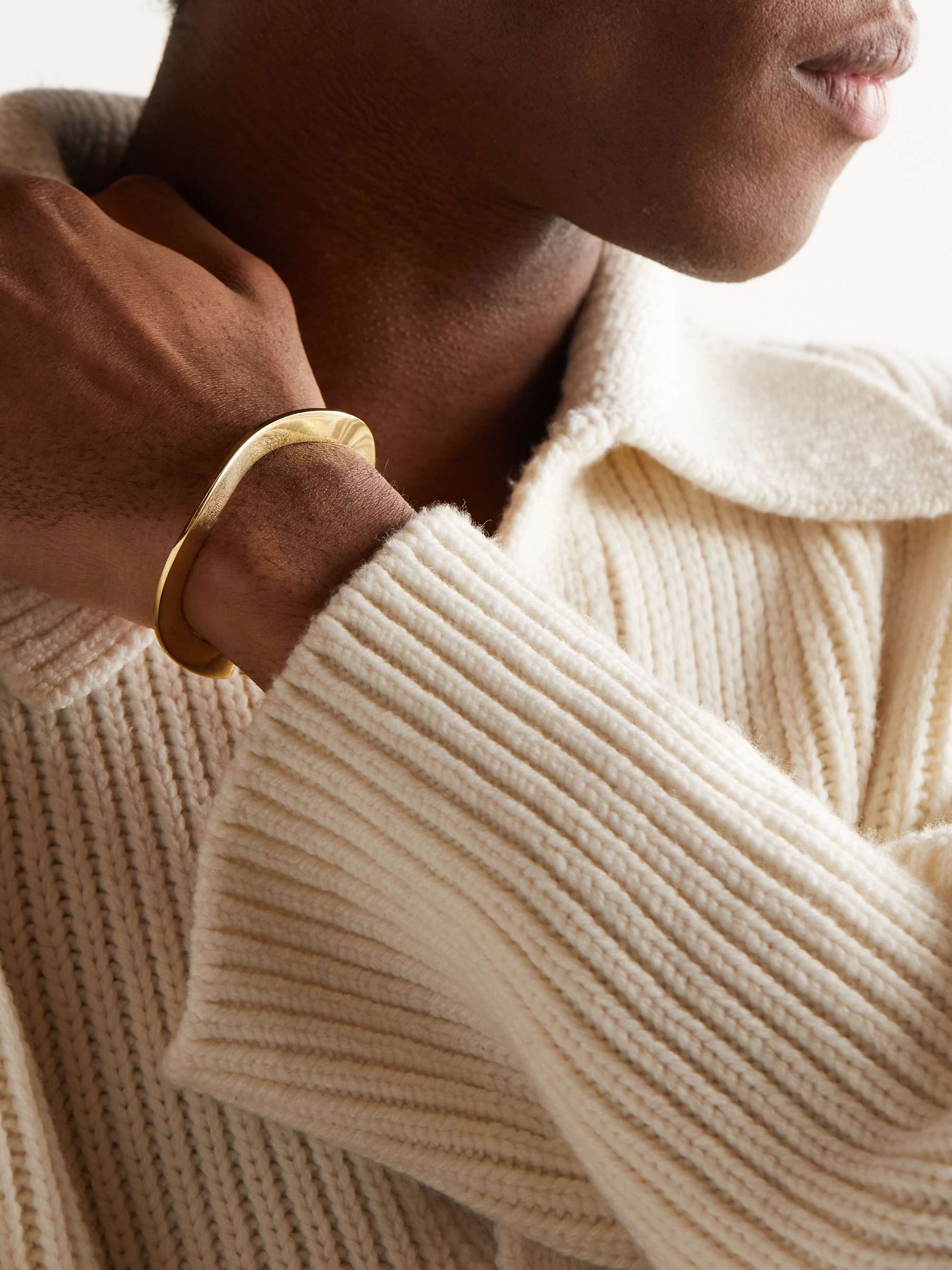 BOTTEGA VENETA Gold-Plated Cuff for Men