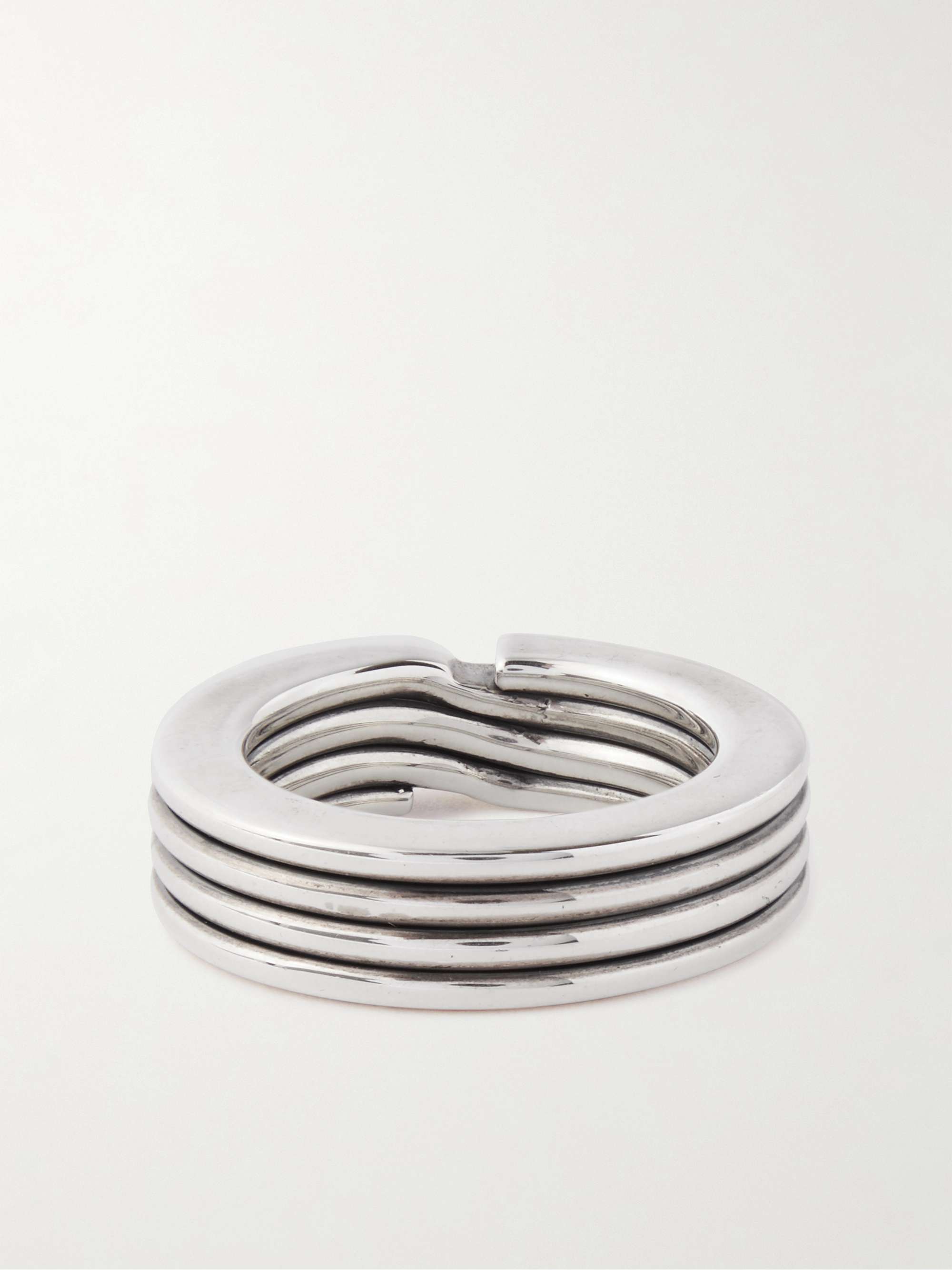 Bottega Veneta Silver Chain Detail Ring