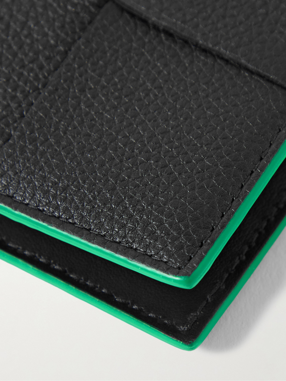 Shop Bottega Veneta Cassette Intrecciato Full-grain Leather Bifold Cardholder With Money Clip In Black