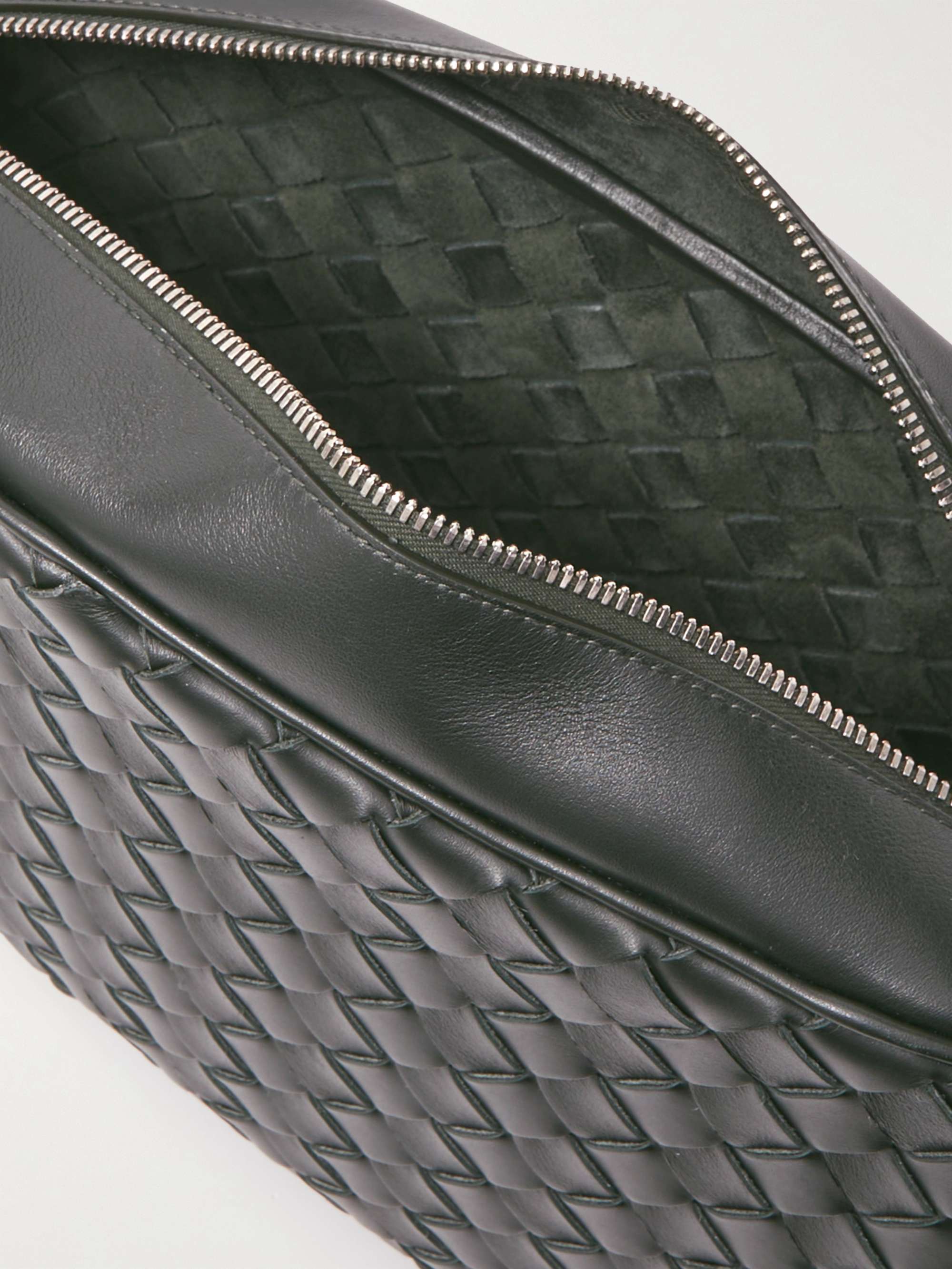 BOTTEGA VENETA Intrecciato Leather Messenger Bag for Men | MR PORTER