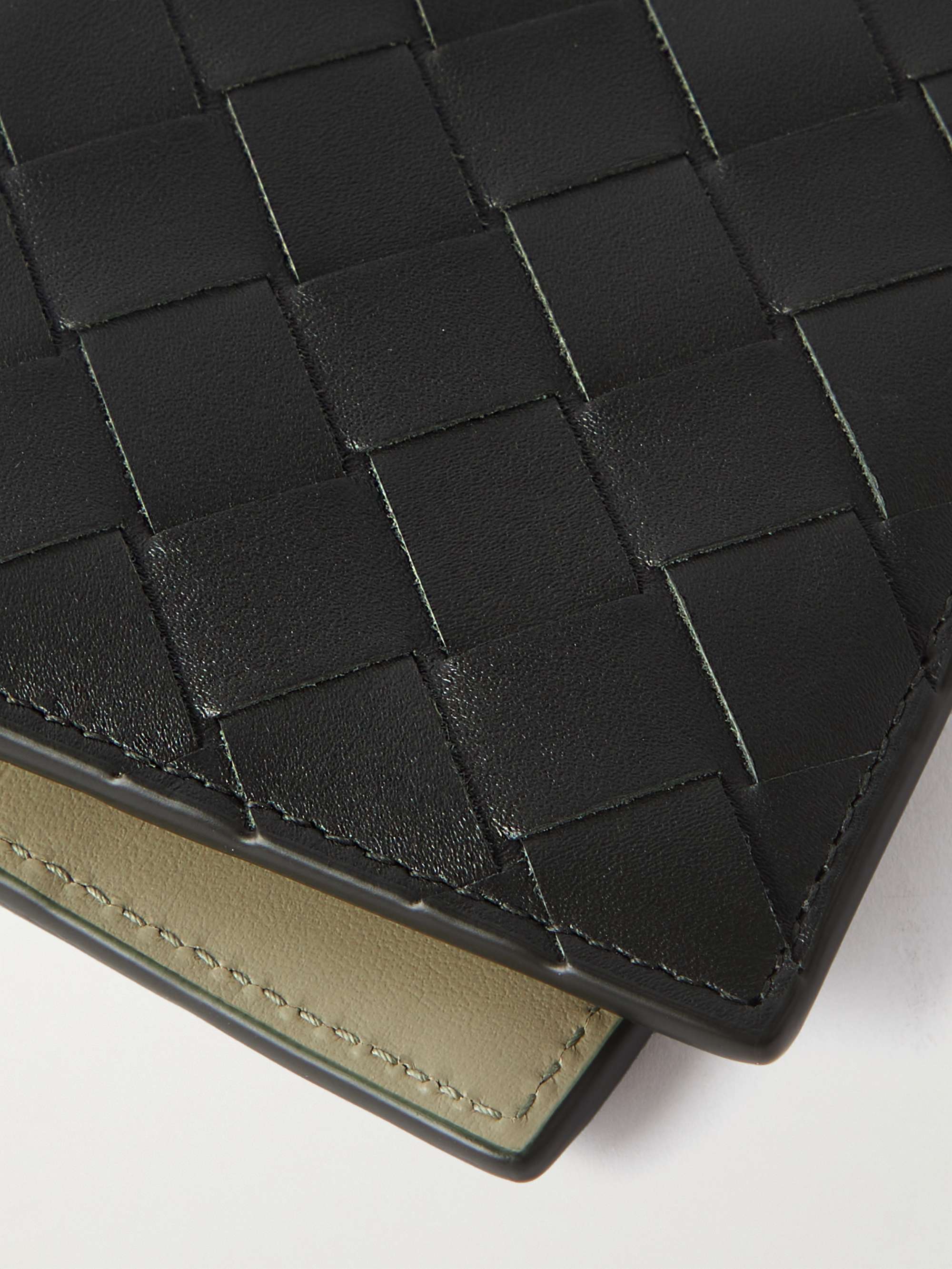 BOTTEGA VENETA محفظة قابلة للطيّ من الجلد بحبكة إنترشياتو