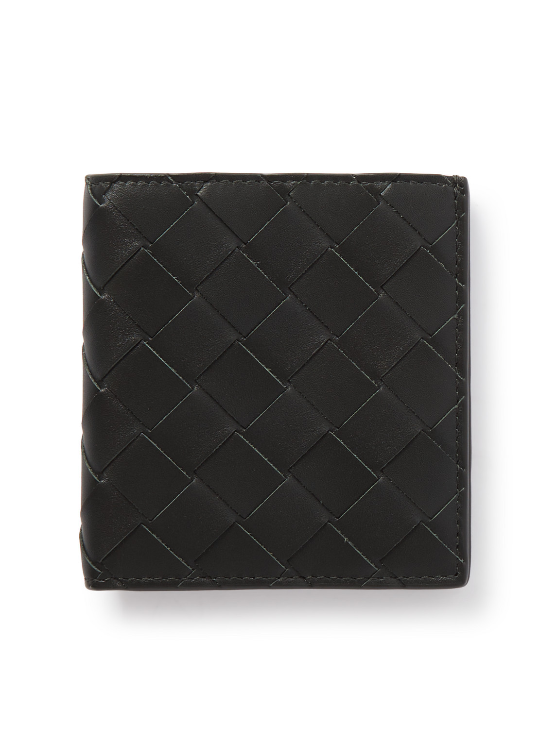 Bottega Veneta Intrecciato Leather Billfold Wallet In Black