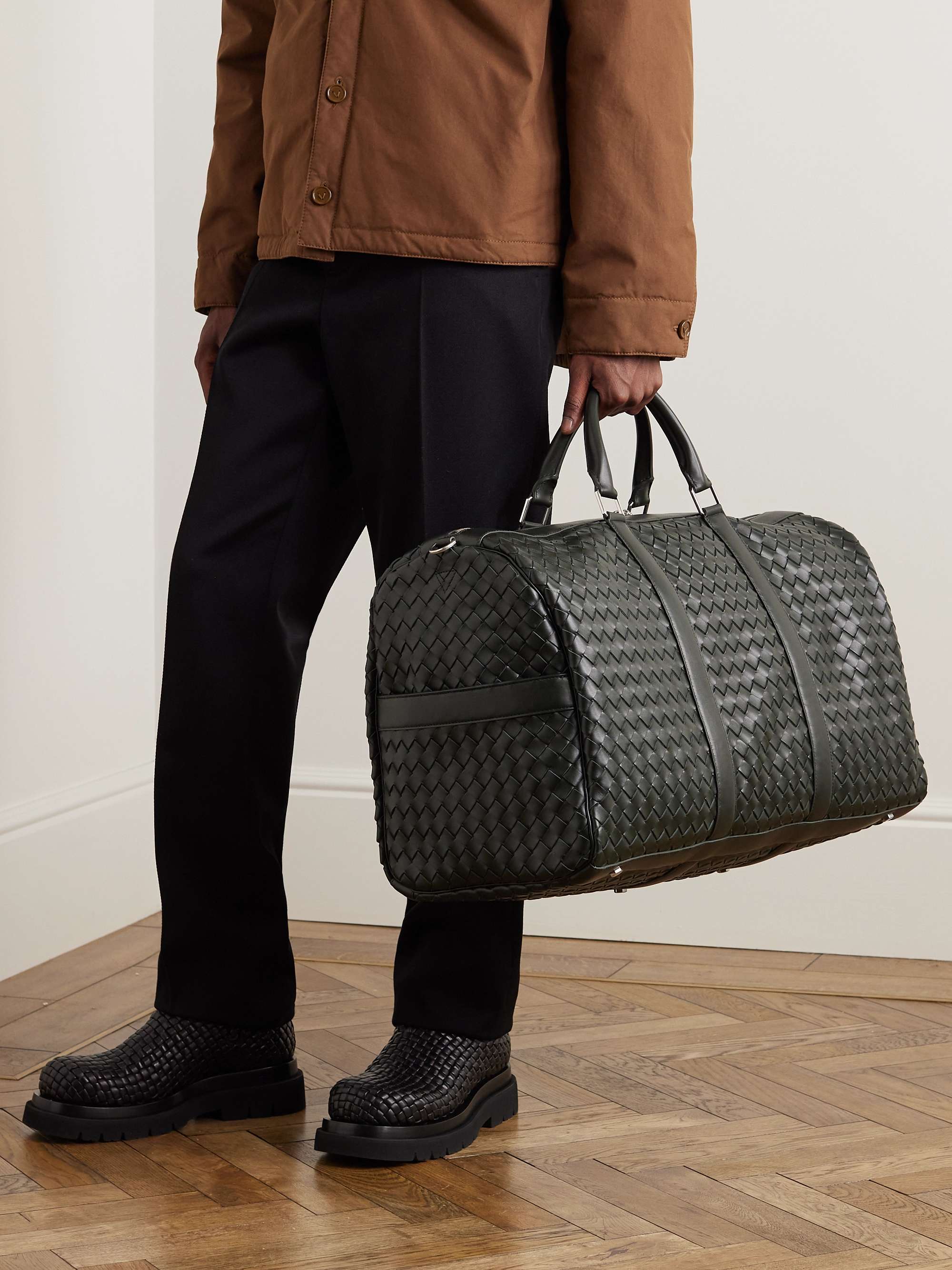 BOTTEGA VENETA Intrecciato Leather Duffle Bag for Men | MR PORTER