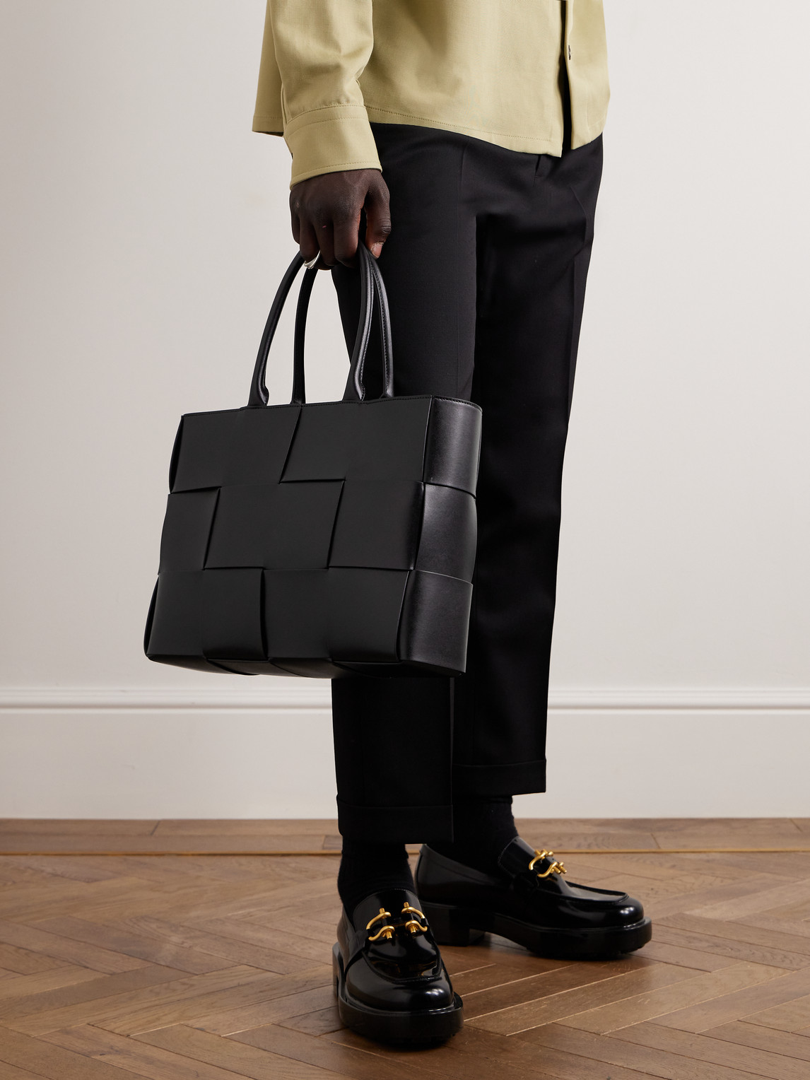 Bottega Veneta - E/W Arco Intrecciato Leather Tote Bag