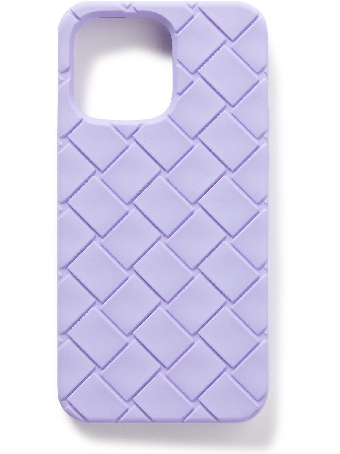 Bottega Veneta Intrecciato Rubber Iphone 14 Pro Max Case In Purple