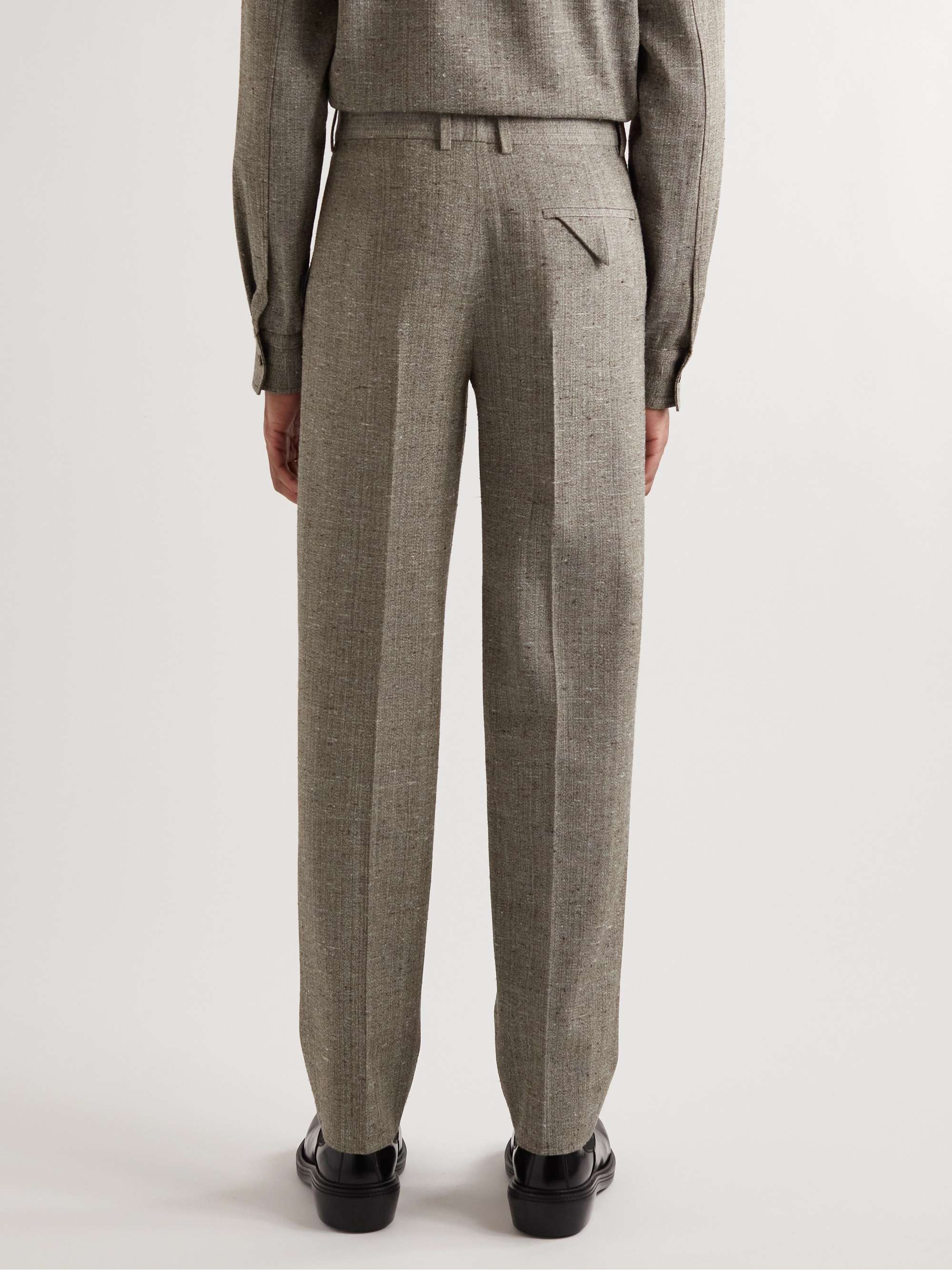 BOTTEGA VENETA Straight-Leg Tweed Trousers for Men | MR PORTER