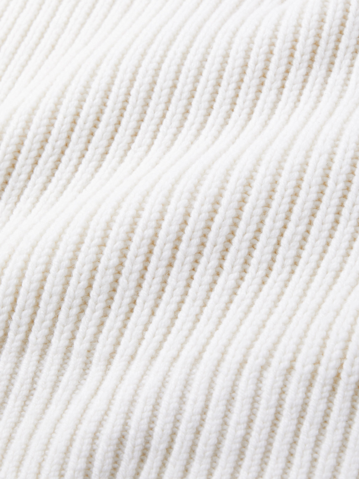 Shop Bottega Veneta Ribbed-knit Polo Sweater In White