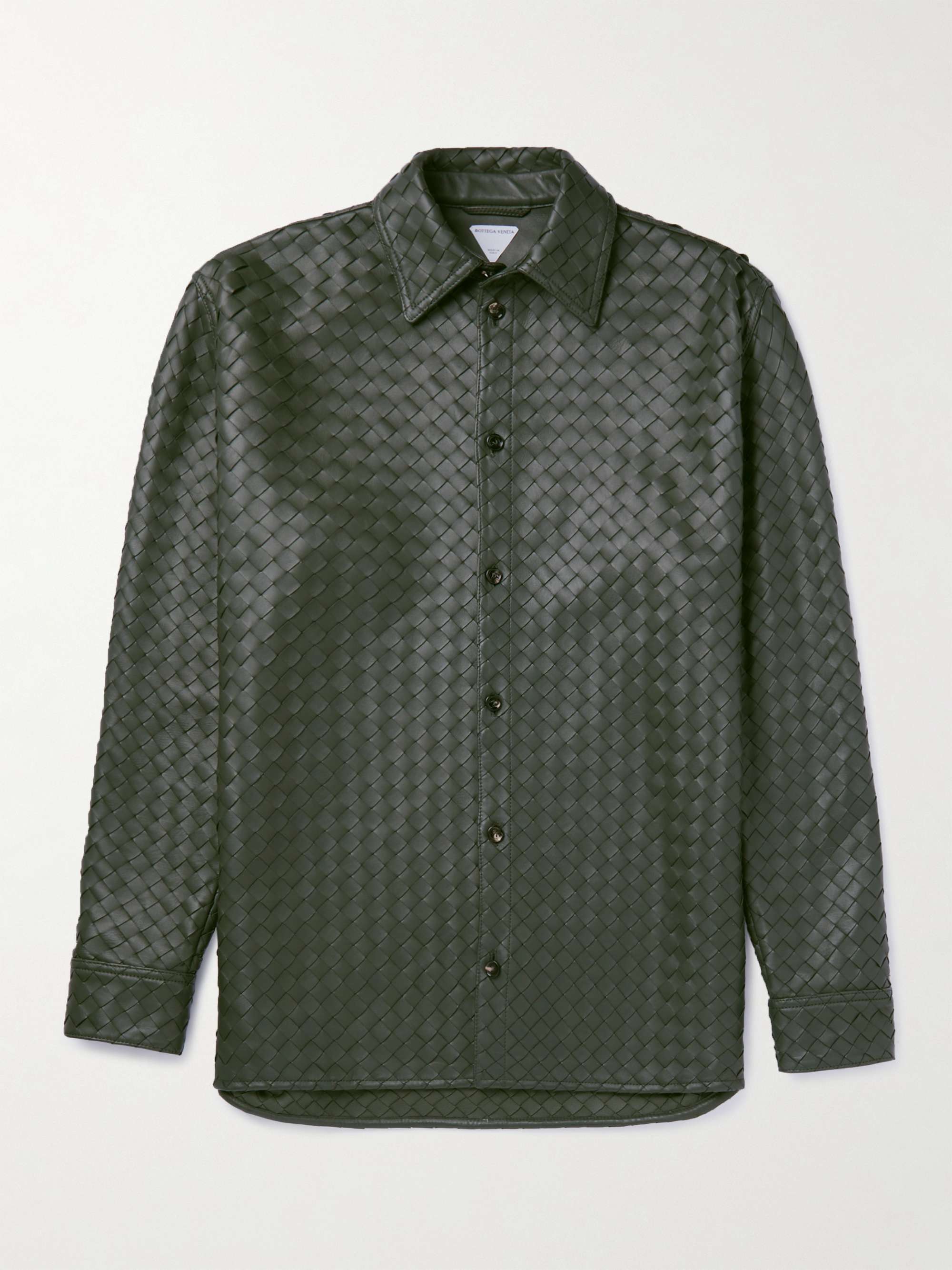 Intrecciato Leather Shirt
