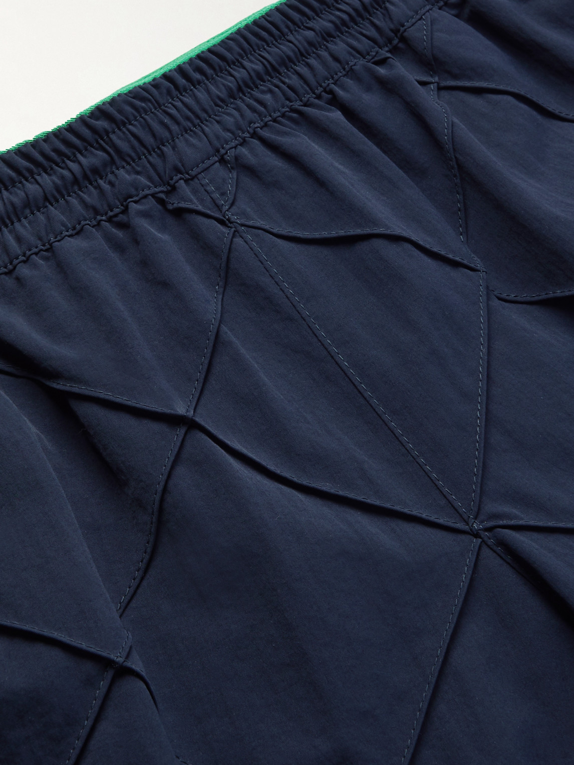 Shop Bottega Veneta Straight-leg Short-length Tech-faille Swim Shorts In Blue