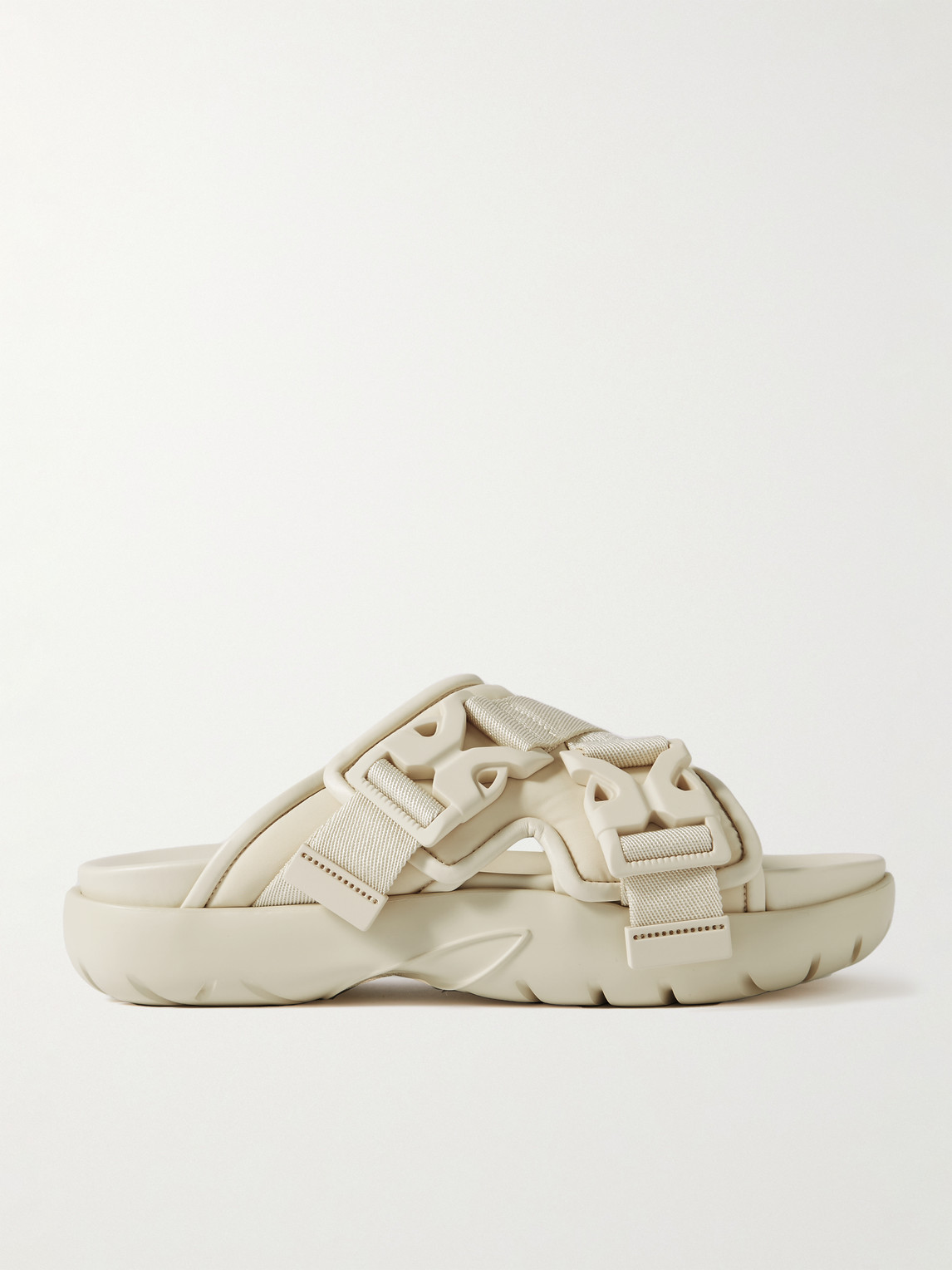 Bottega Veneta Webbing-Trimmed Rubber Sandals - Men