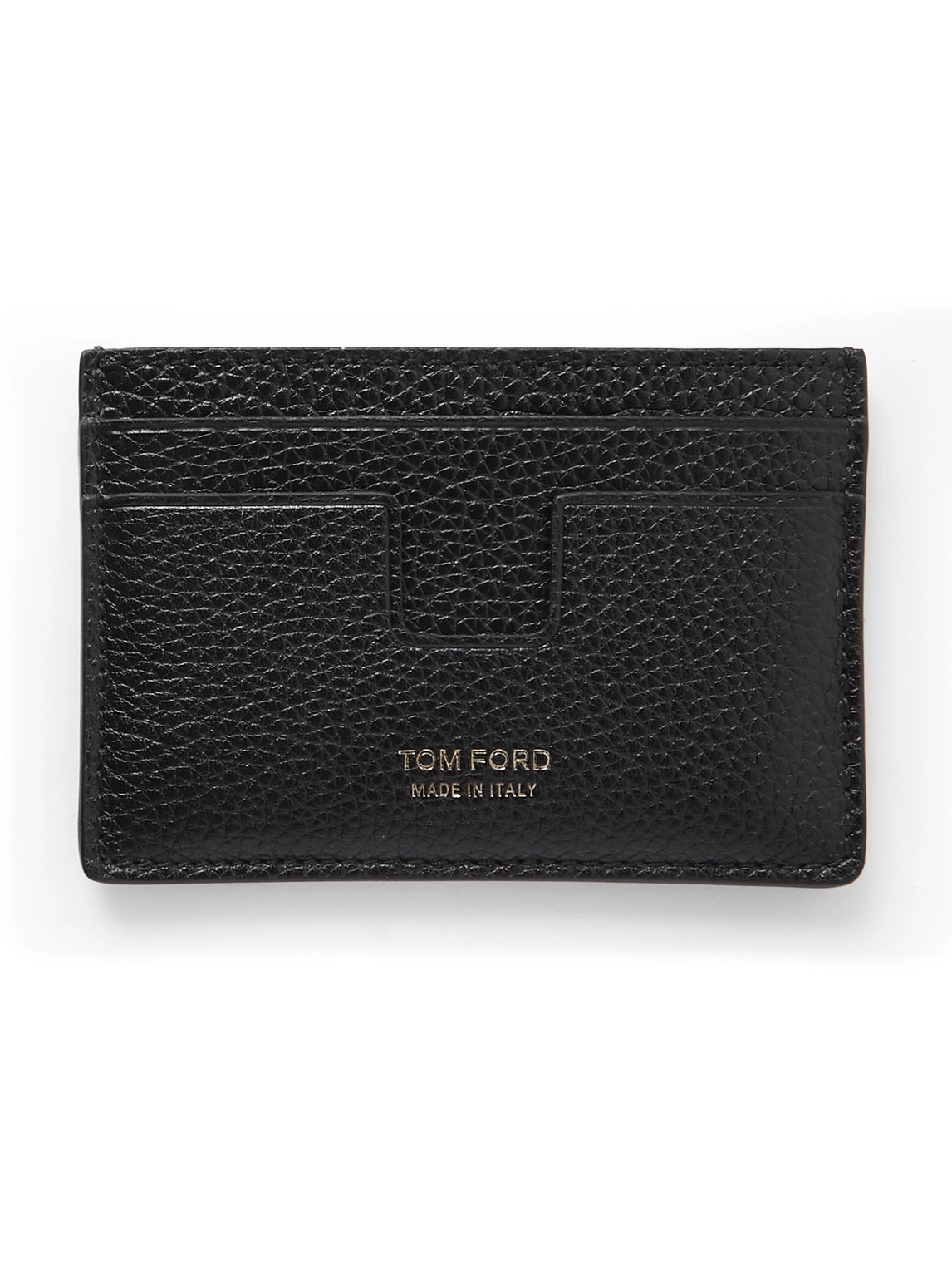 Tom Ford Full-grain Leather Cardholder In Black