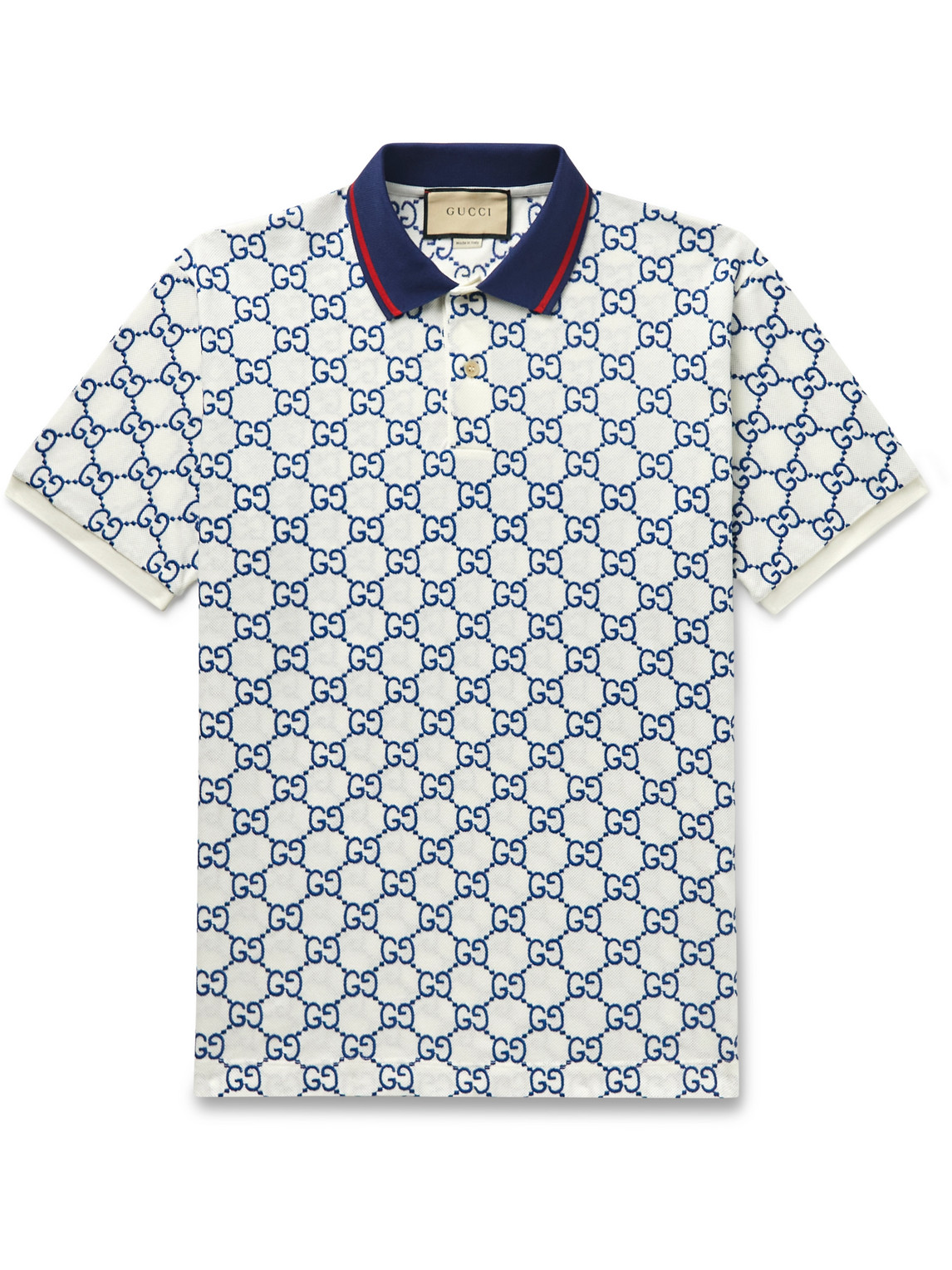 Gucci - Logo-Embroidered Cotton-Blend Piqué Polo Shirt - Men