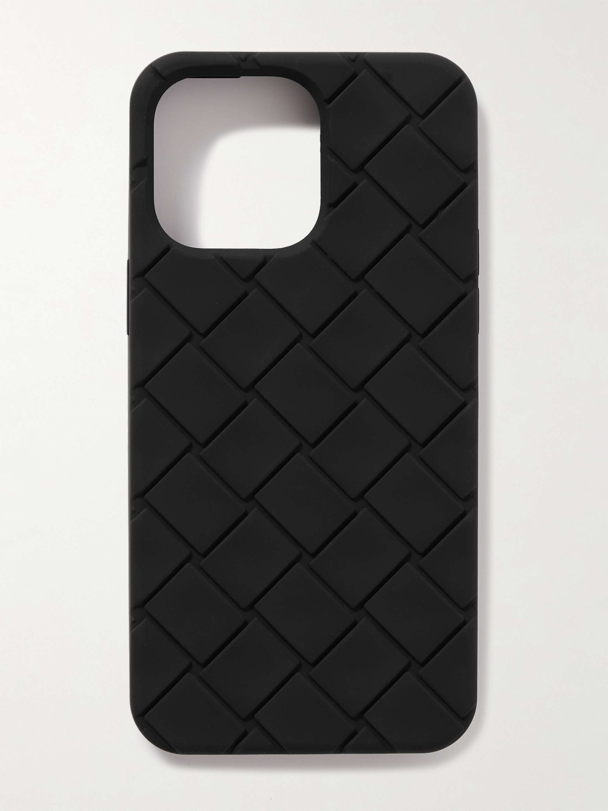 BOTTEGA VENETA: intrecciato leather smartphone case - Black