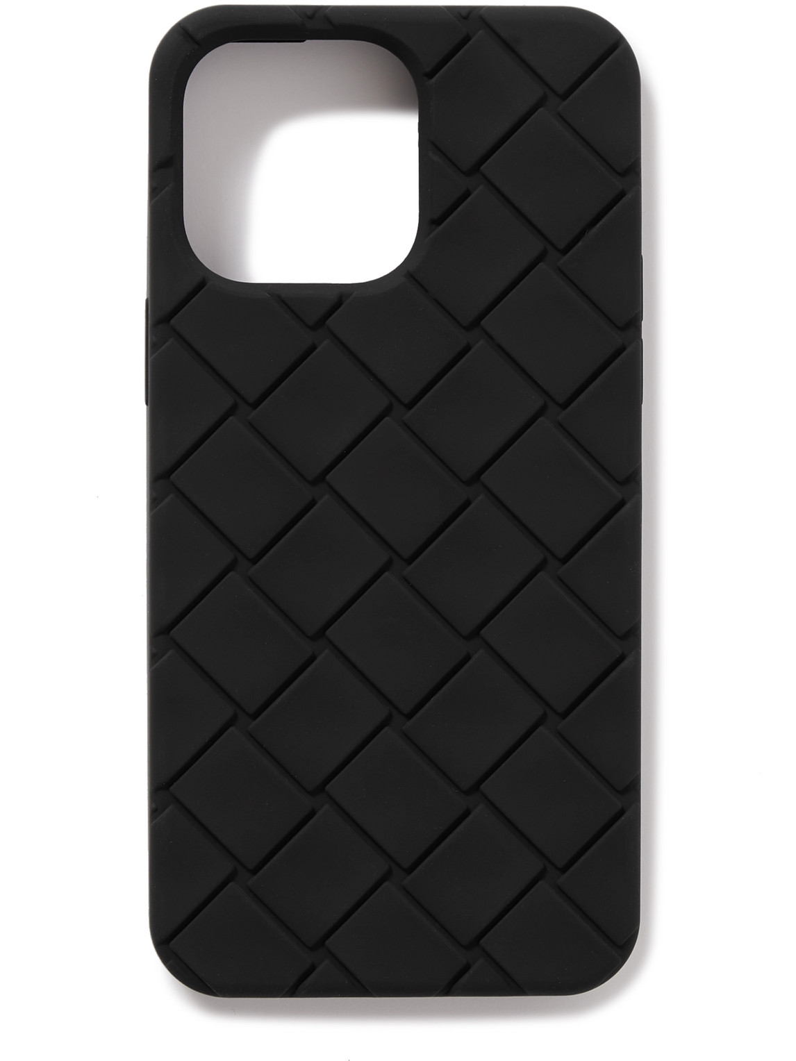 Bottega Veneta Intrecciato Rubber Iphone 13 Pro Max Case In Black
