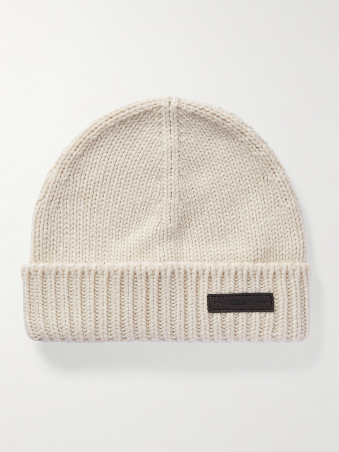 Berluti Logo-Appliquéd Ribbed Cashmere Beanie - Men