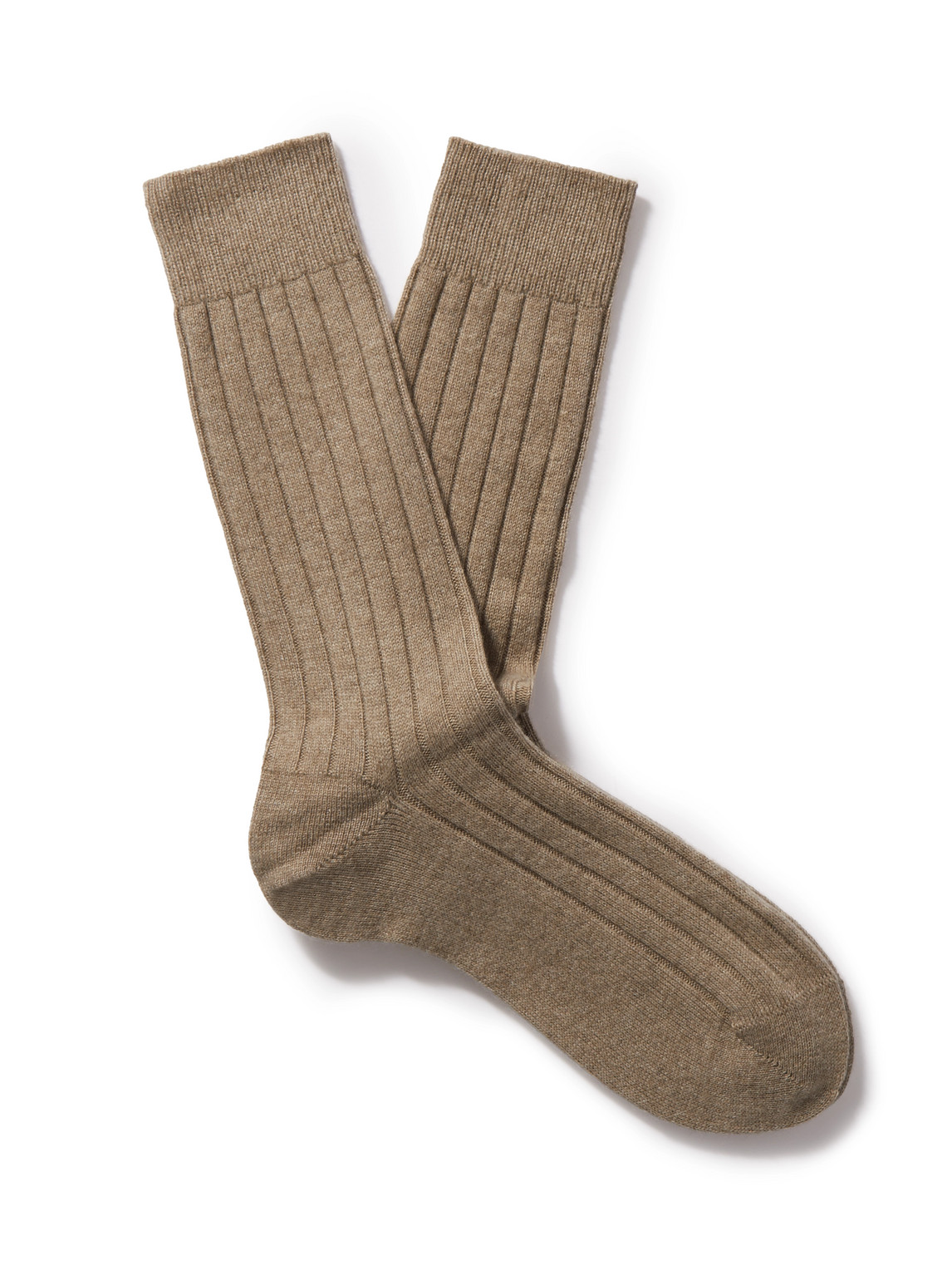 Berluti Ribbed Cashmere Socks In Neutrals
