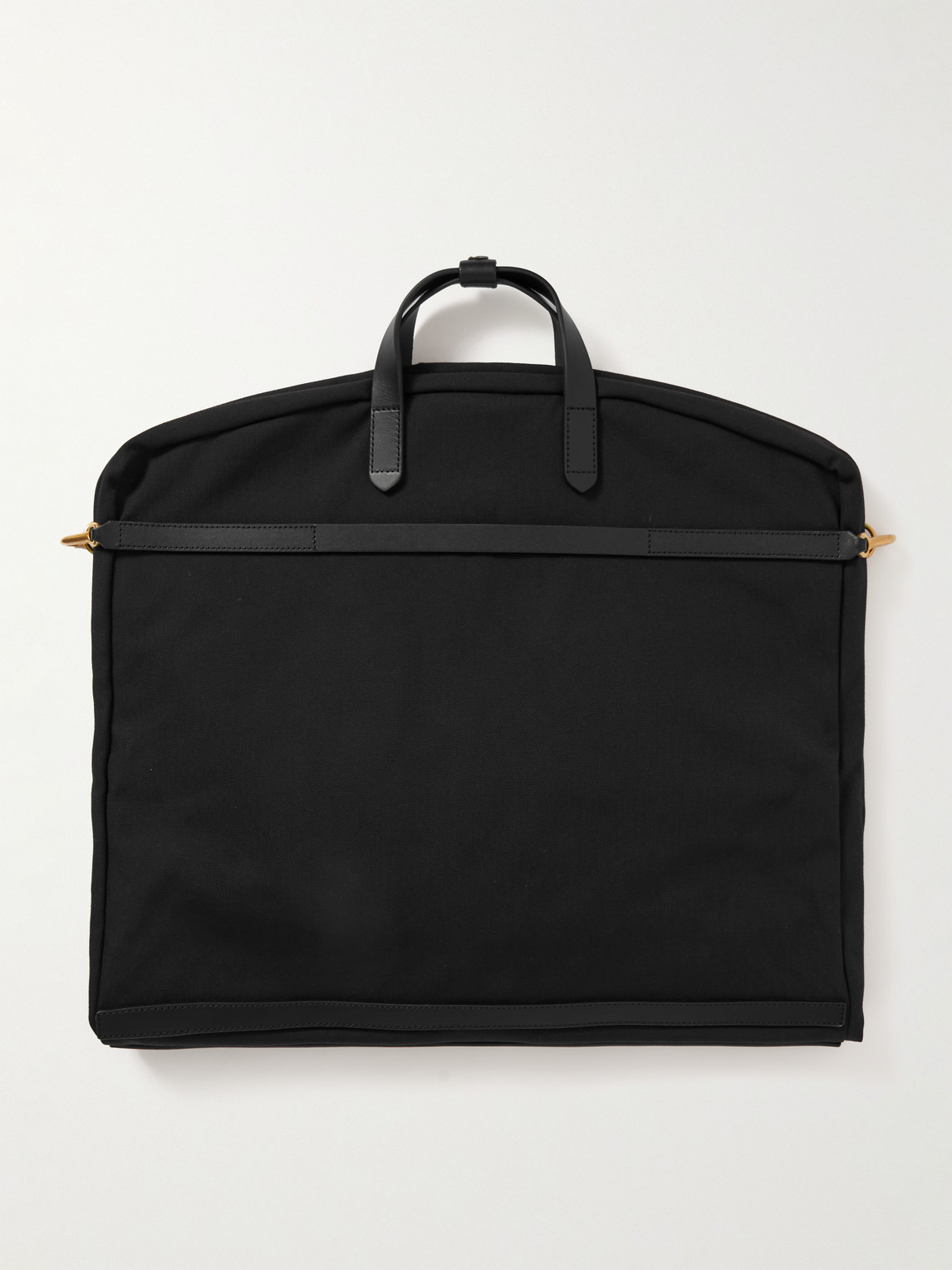 Shop Mismo Leather-trimmed Canvas Suit Carrier In Black