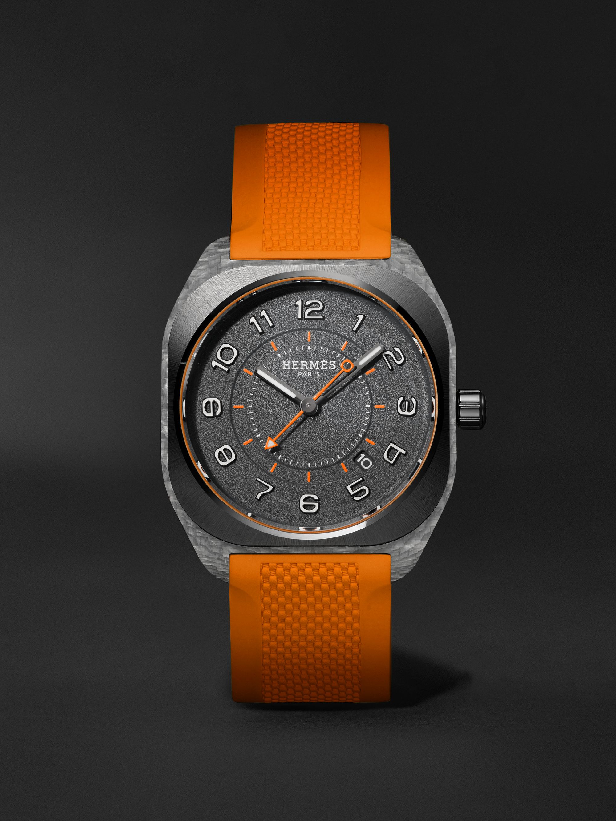 HERMÈS TIMEPIECES H08 Automatic 39mm Glass Fibre and Rubber Watch, Ref ...