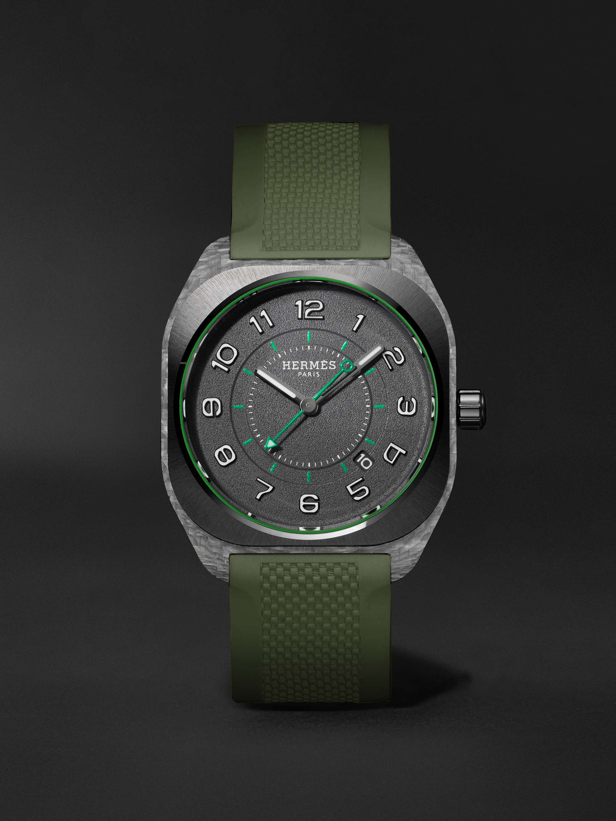 HERMÈS TIMEPIECES H08 Automatic 39mm Glass Fibre and Rubber Watch