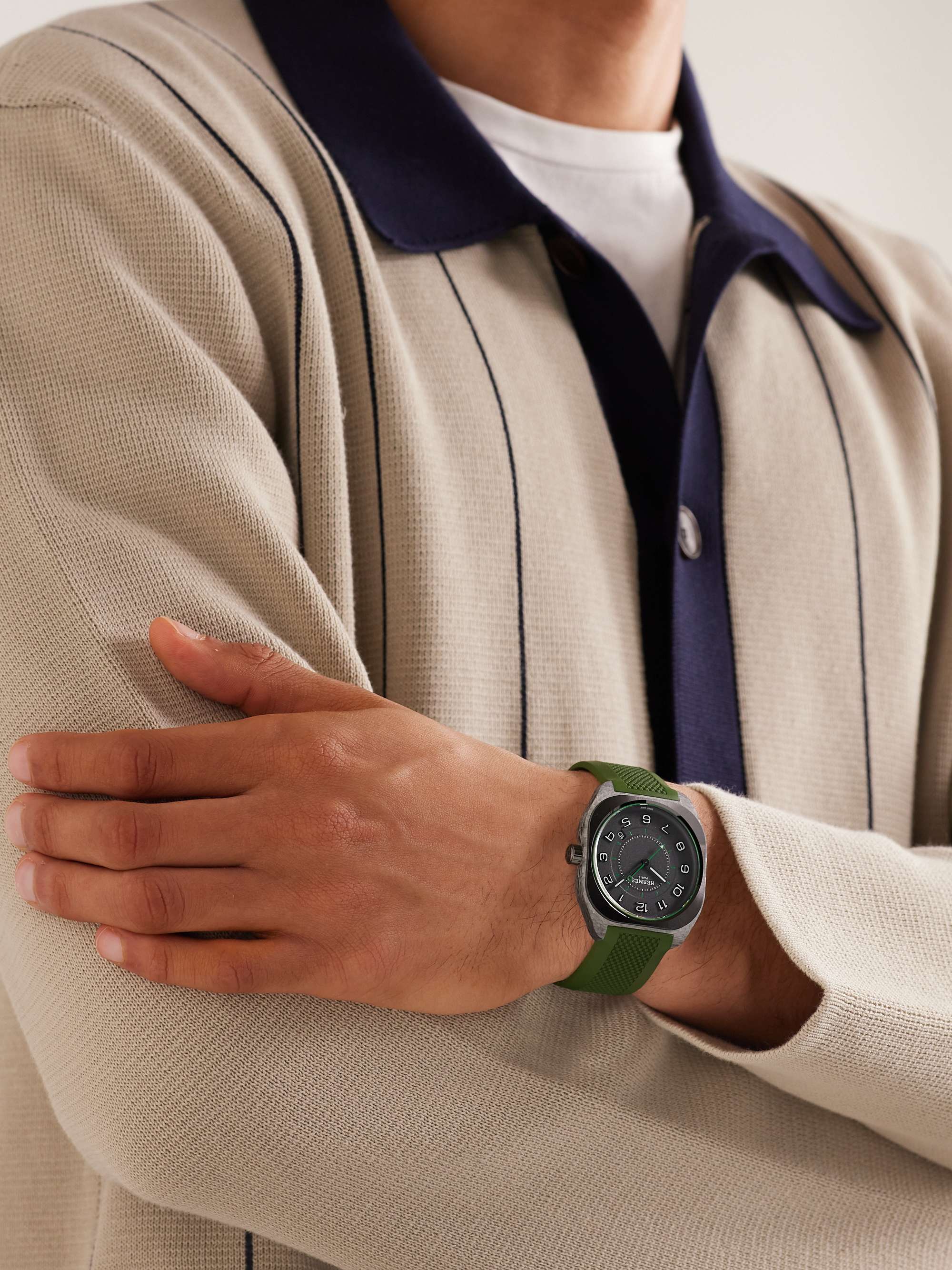 HERMÈS TIMEPIECES H08 Automatic 39mm Glass Fibre and Rubber Watch