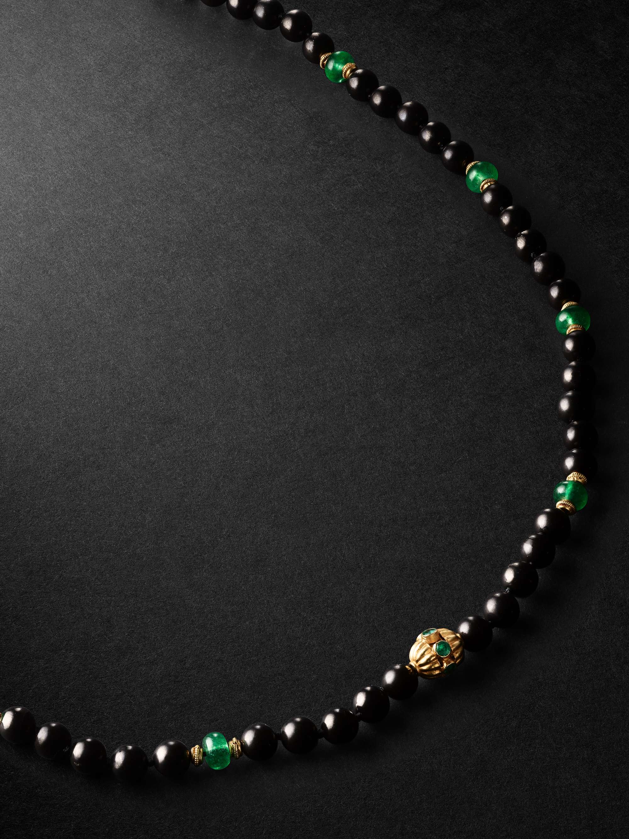 ILEANA MAKRI Gold Jade Beaded Necklace for Men MR PORTER
