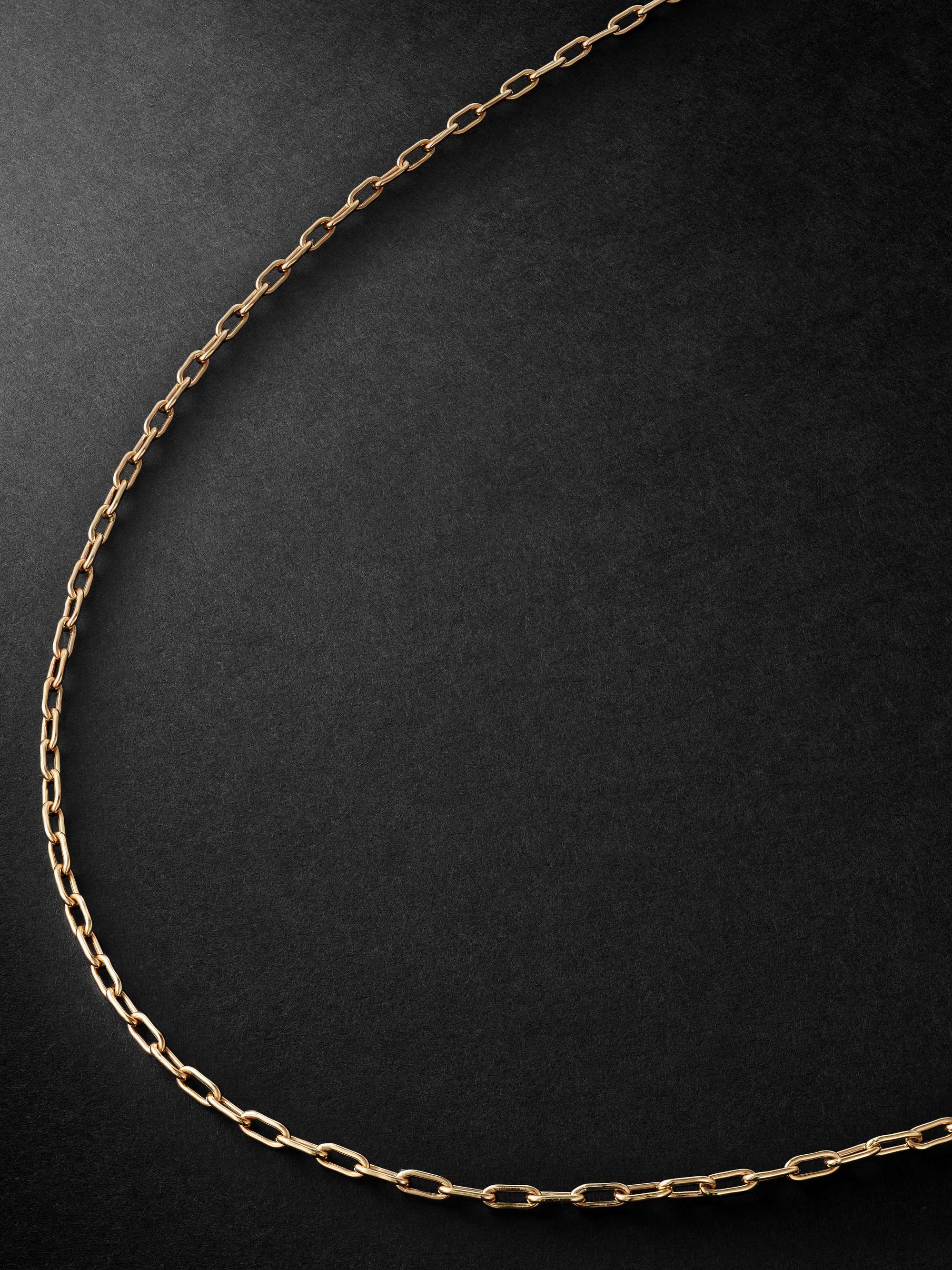 Ileana Makri Oblong Gold Chain Necklace In Black