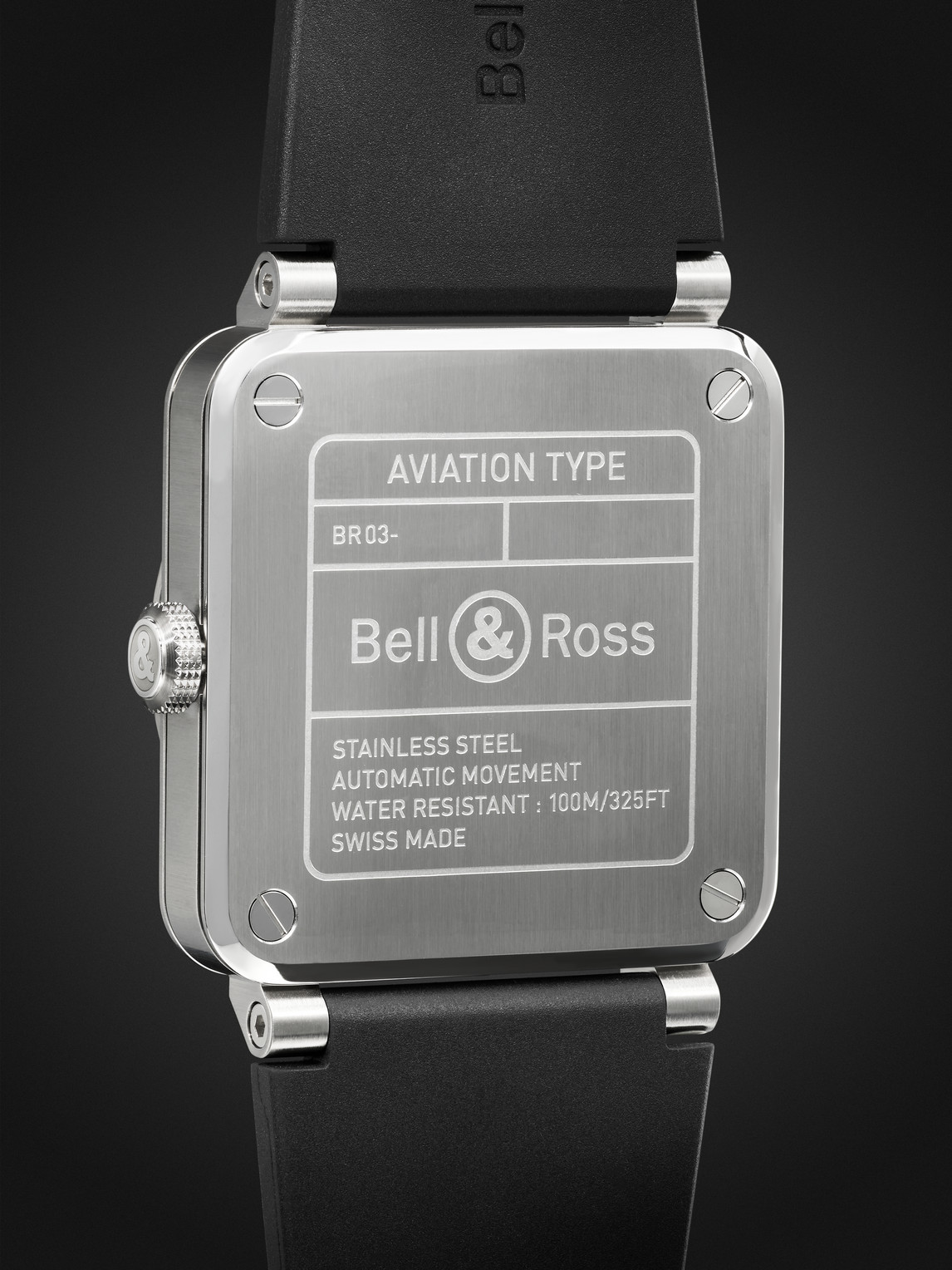  Bell & Ross - Br 03 Automatic 41mm Stainless Steel And Rubber Watch, Ref. No. Br03a-bl-st/srb - Men - Black 