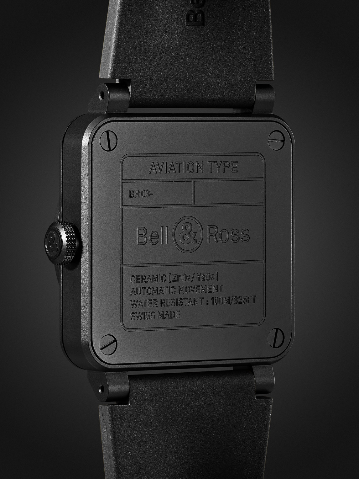  Bell & Ross - Br 03 Phantom Automatic 41mm Ceramic And Rubber Watch, Ref. No. Br03a-ph-ce/srb - Men - Black 