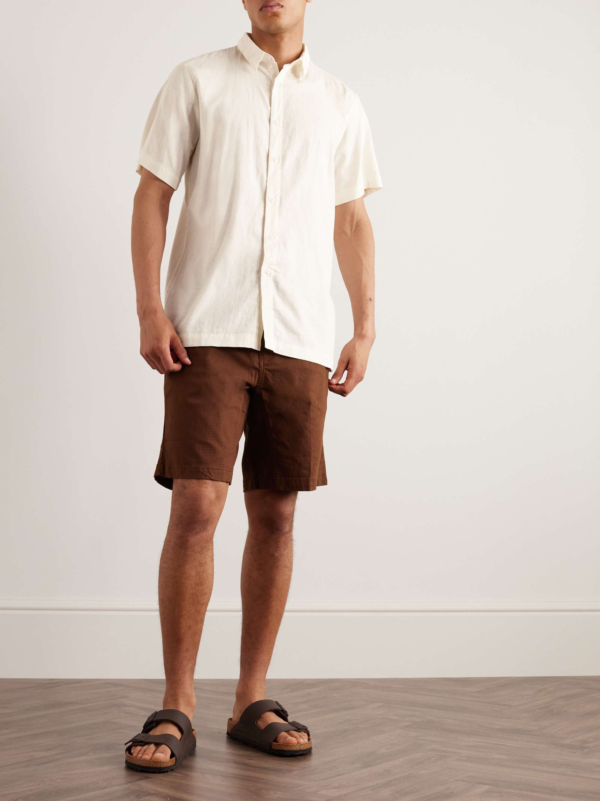 ONIA Stretch Linen-Blend Shirt