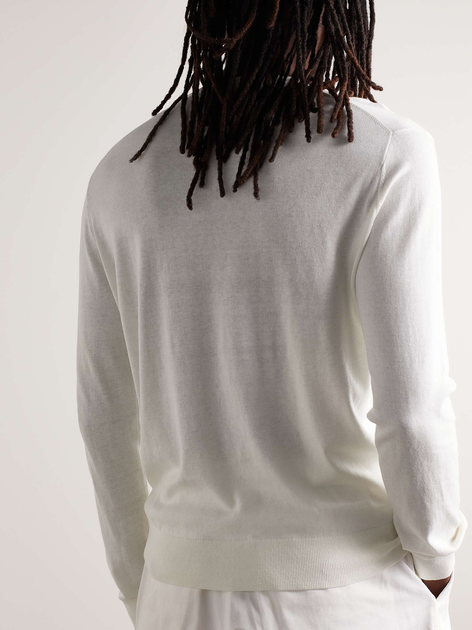 CLUB MONACO Mulberry Silk and Cotton-Blend Sweater