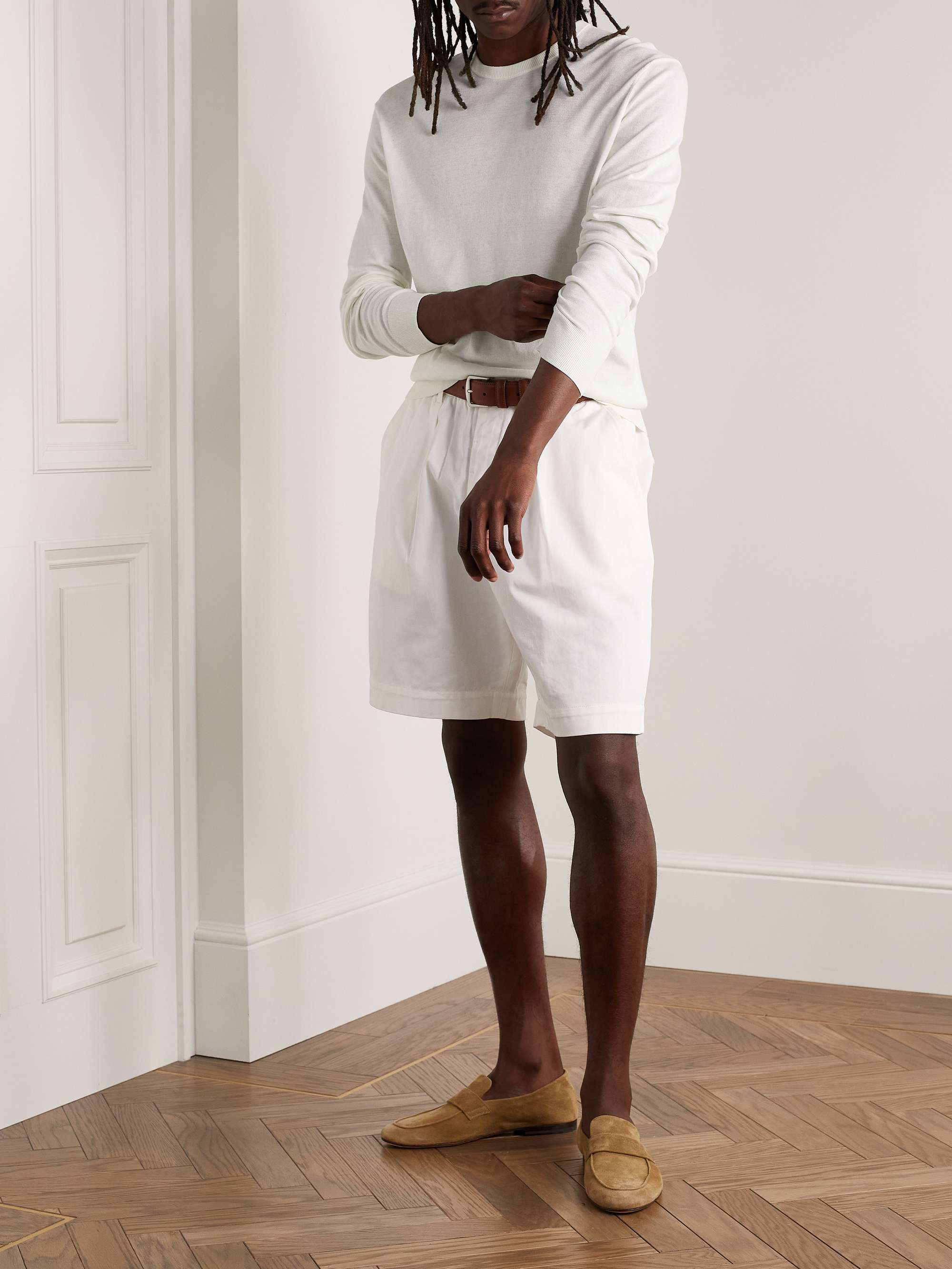 CLUB MONACO Mulberry Silk and Cotton-Blend Sweater