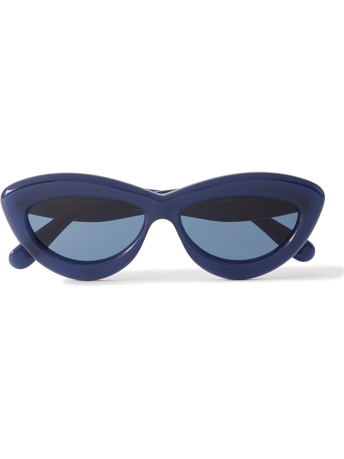 Loewe Curvy Cat-eye Acetate Sunglasses In Blue