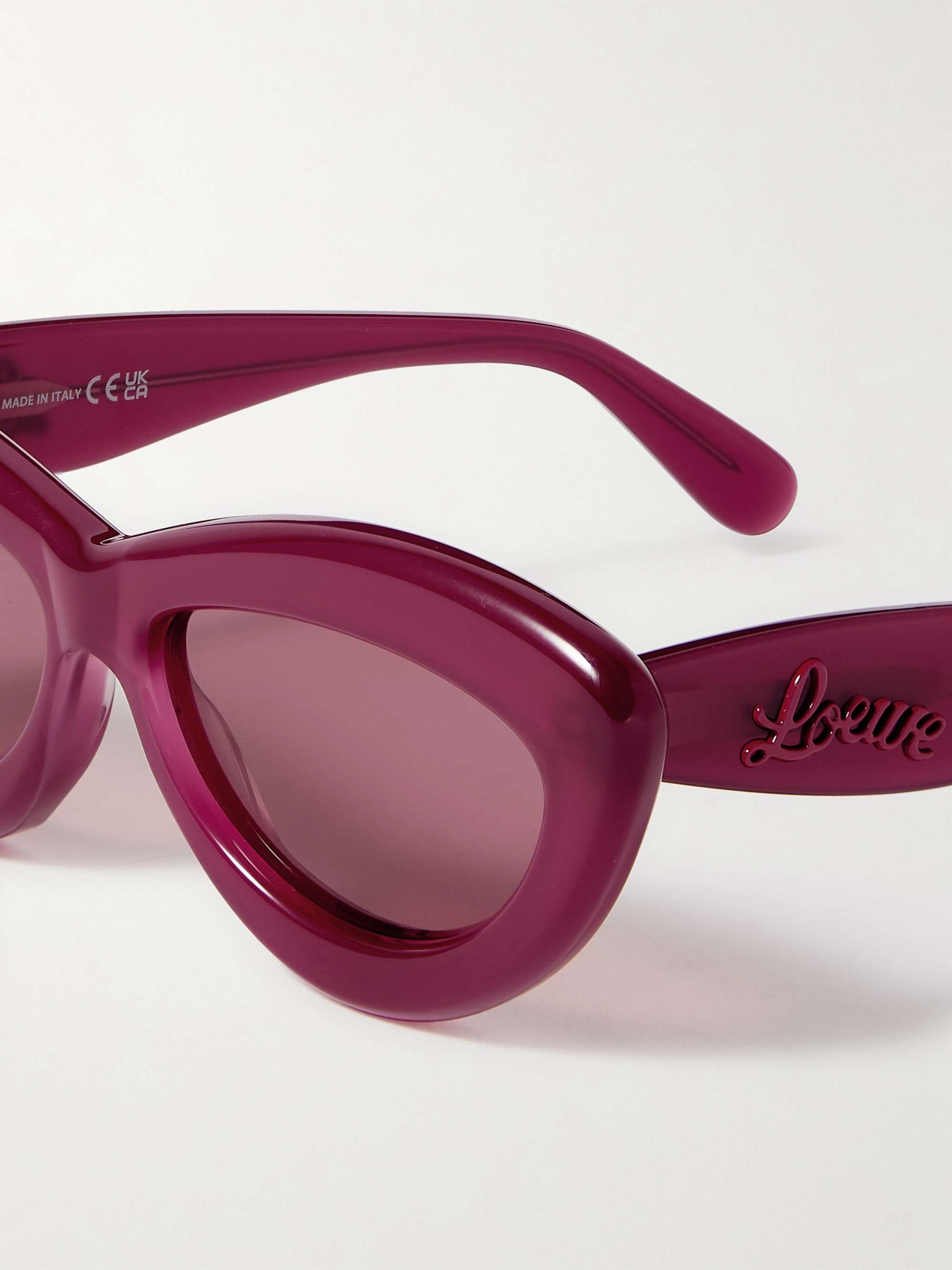 LOEWE Curvy Cat-Eye Acetate Sunglasses