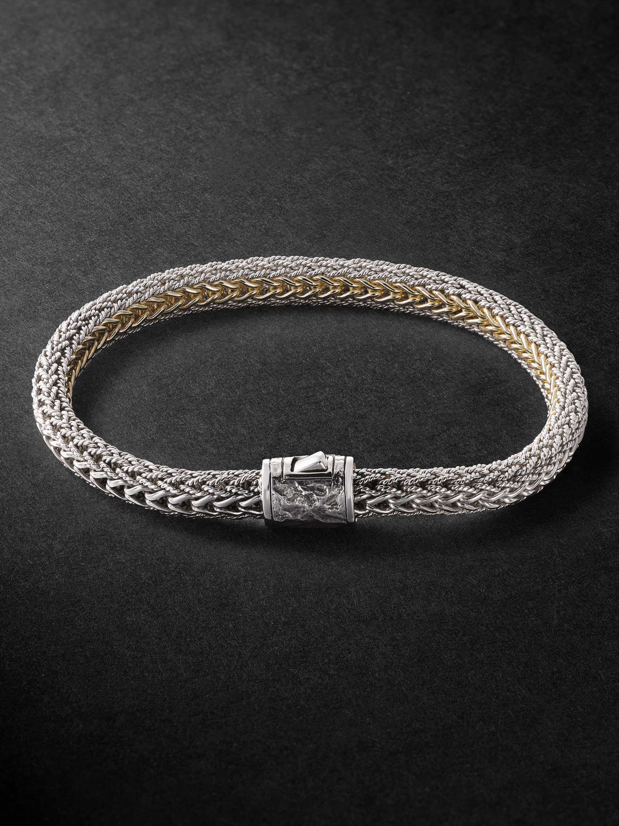 JOHN HARDY Classic Chain Reversible Silver and Gold Bracelet for Men ...