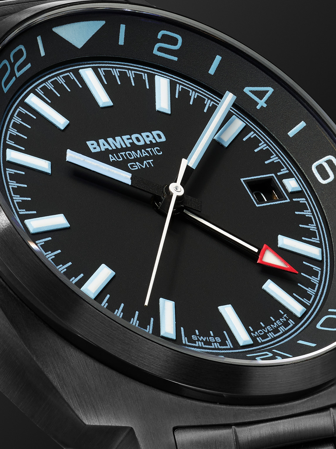 Shop Bamford Watch Department Automatic Gmt 40mm Pvd-coated Stainless Steel Watch, Ref. Gmt In Black
