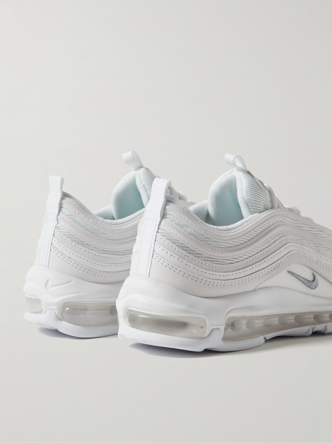 Shop Nike Air Max 97 Mesh And Leather Sneakers In White