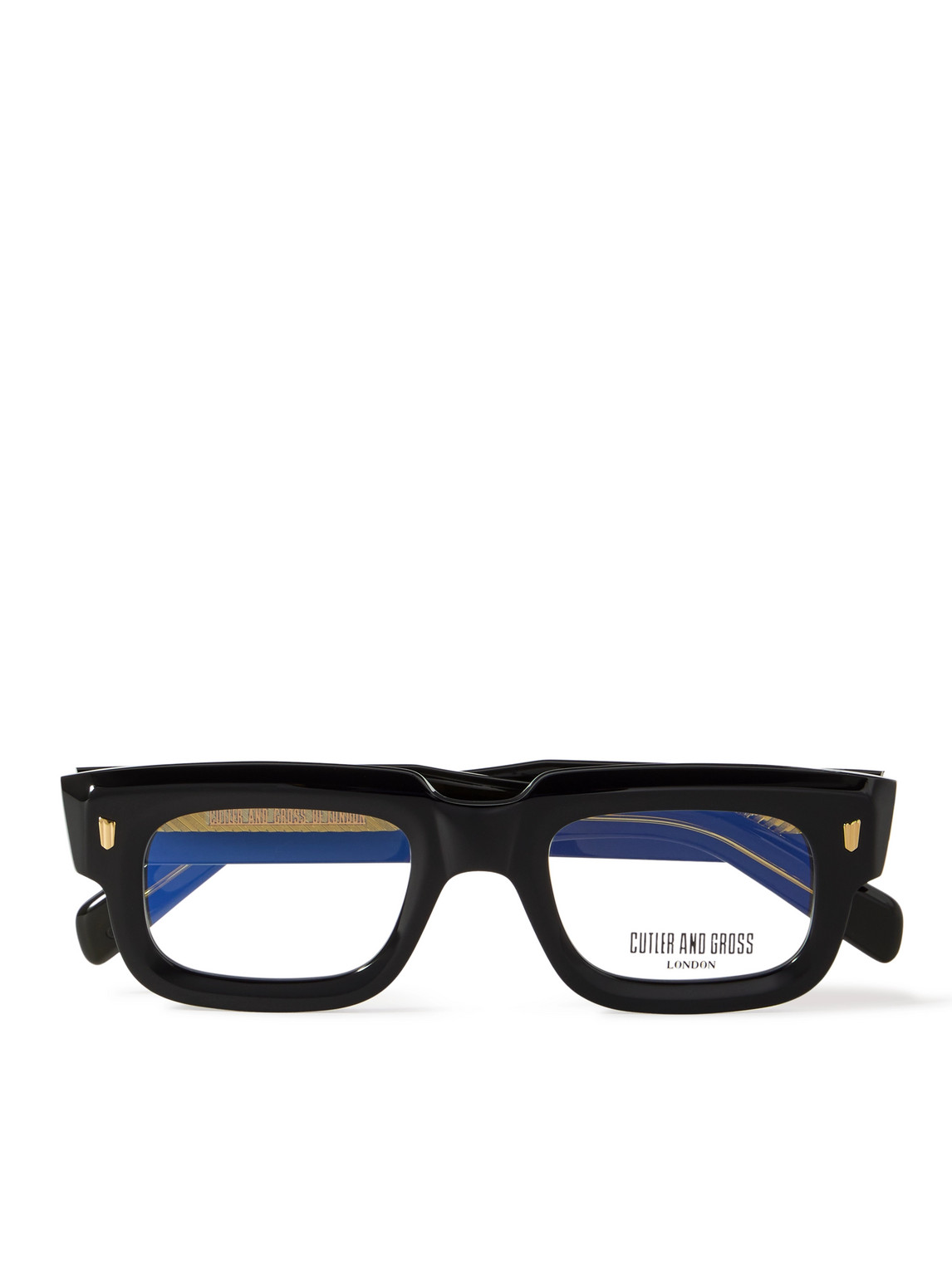 Cutler And Gross 9325 Square-frame Acetate Optical Glasses In Black