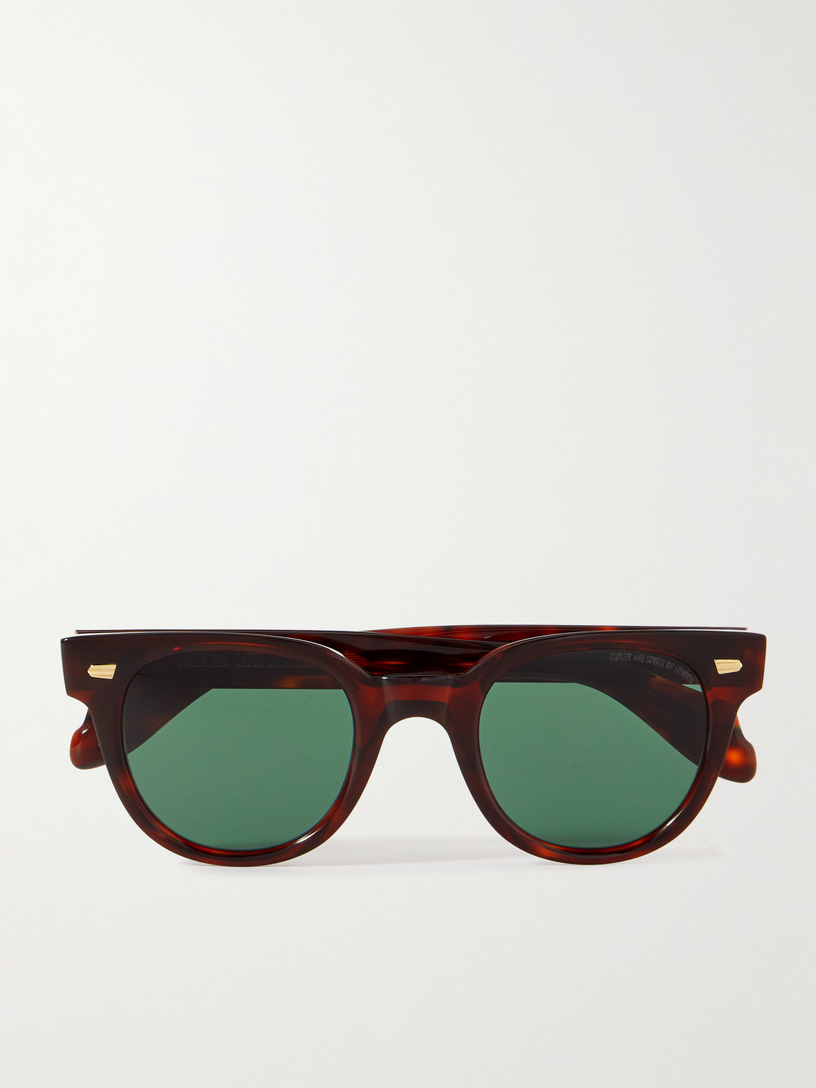 Cutler and Gross 1392 Round-Frame Tortoiseshell Acetate Sunglasses - Men