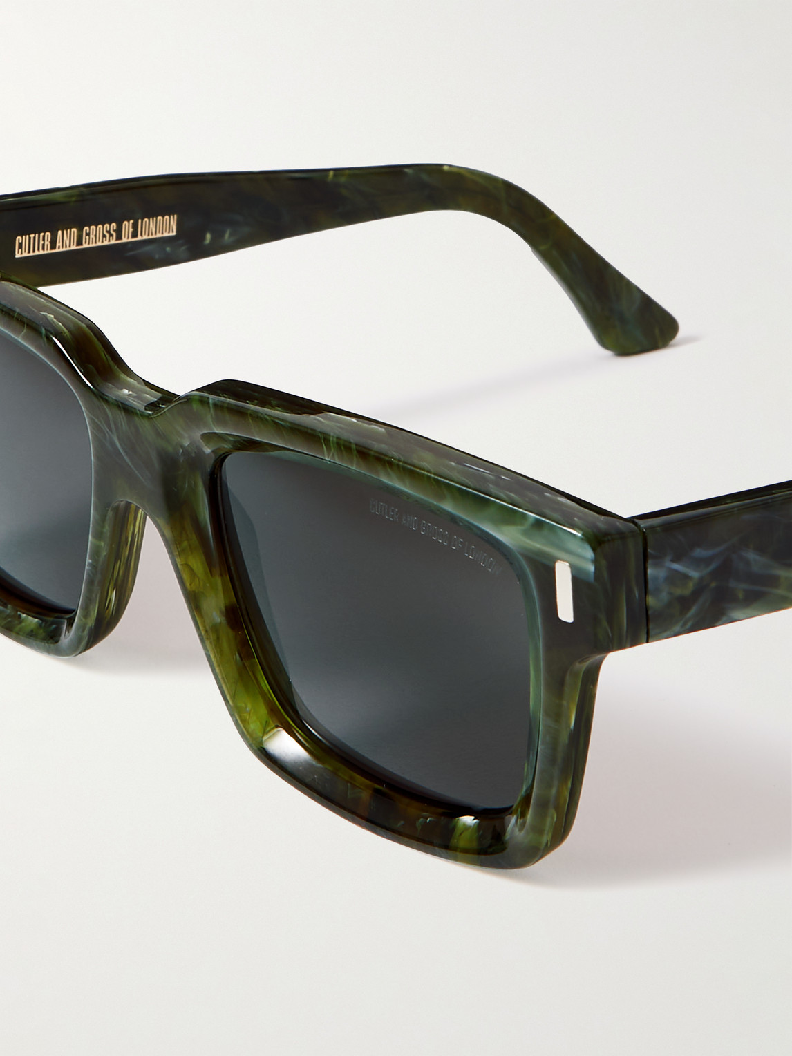 Shop Cutler And Gross 1386 Square-frame Acetate Sunglasses In Green