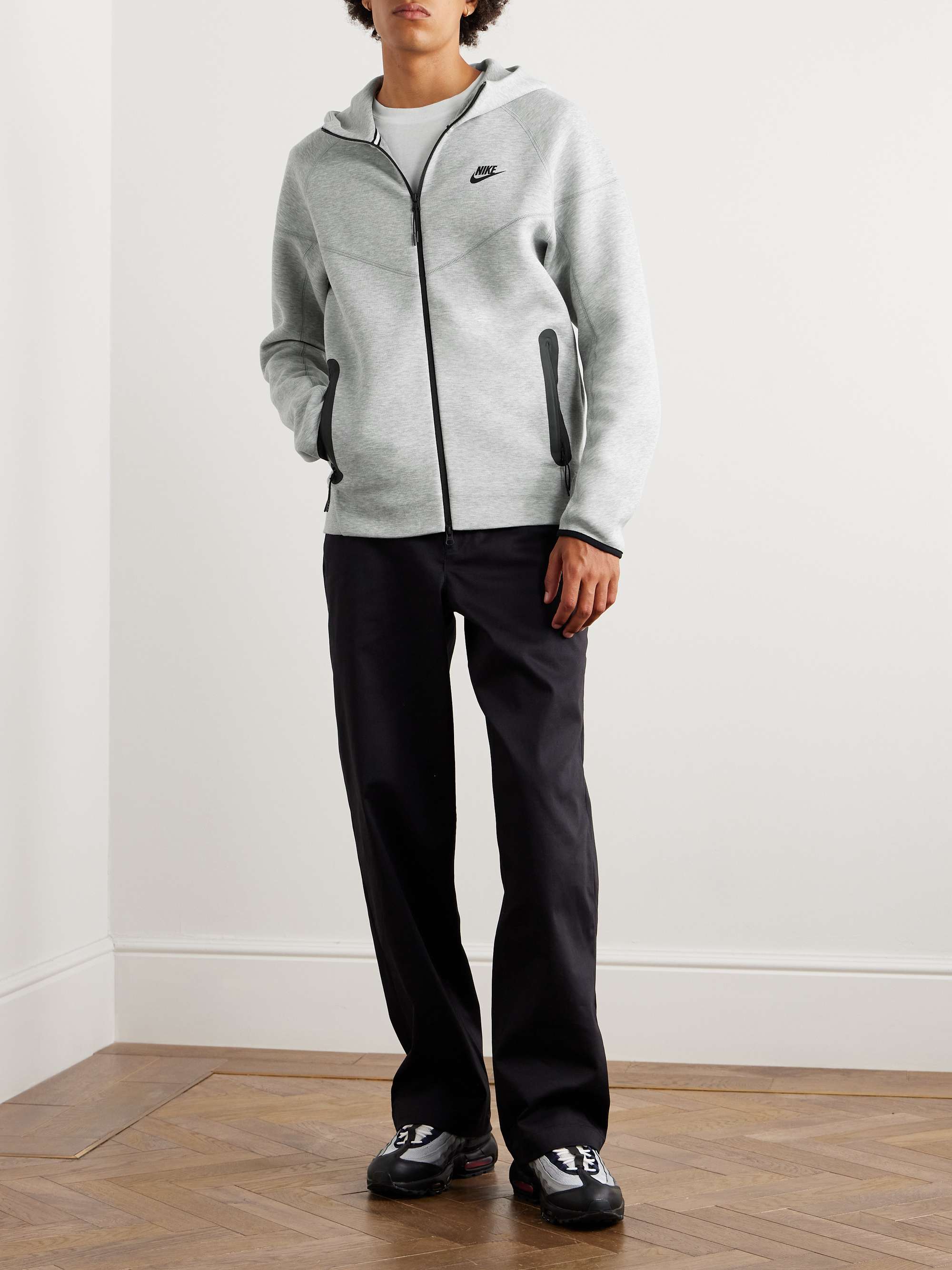 NIKE Logo Embroidered Cotton Blend Tech Fleece Zip Up Hoodie for Men MR PORTER