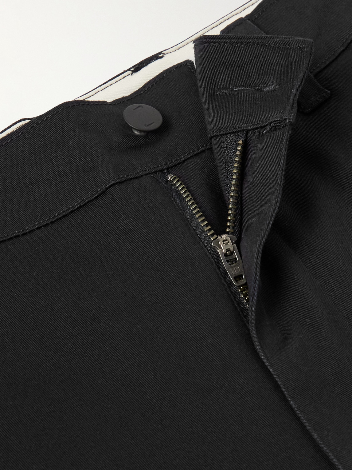 Shop Nike El Chino Straight-leg Cotton-blend Twill Trousers In Black