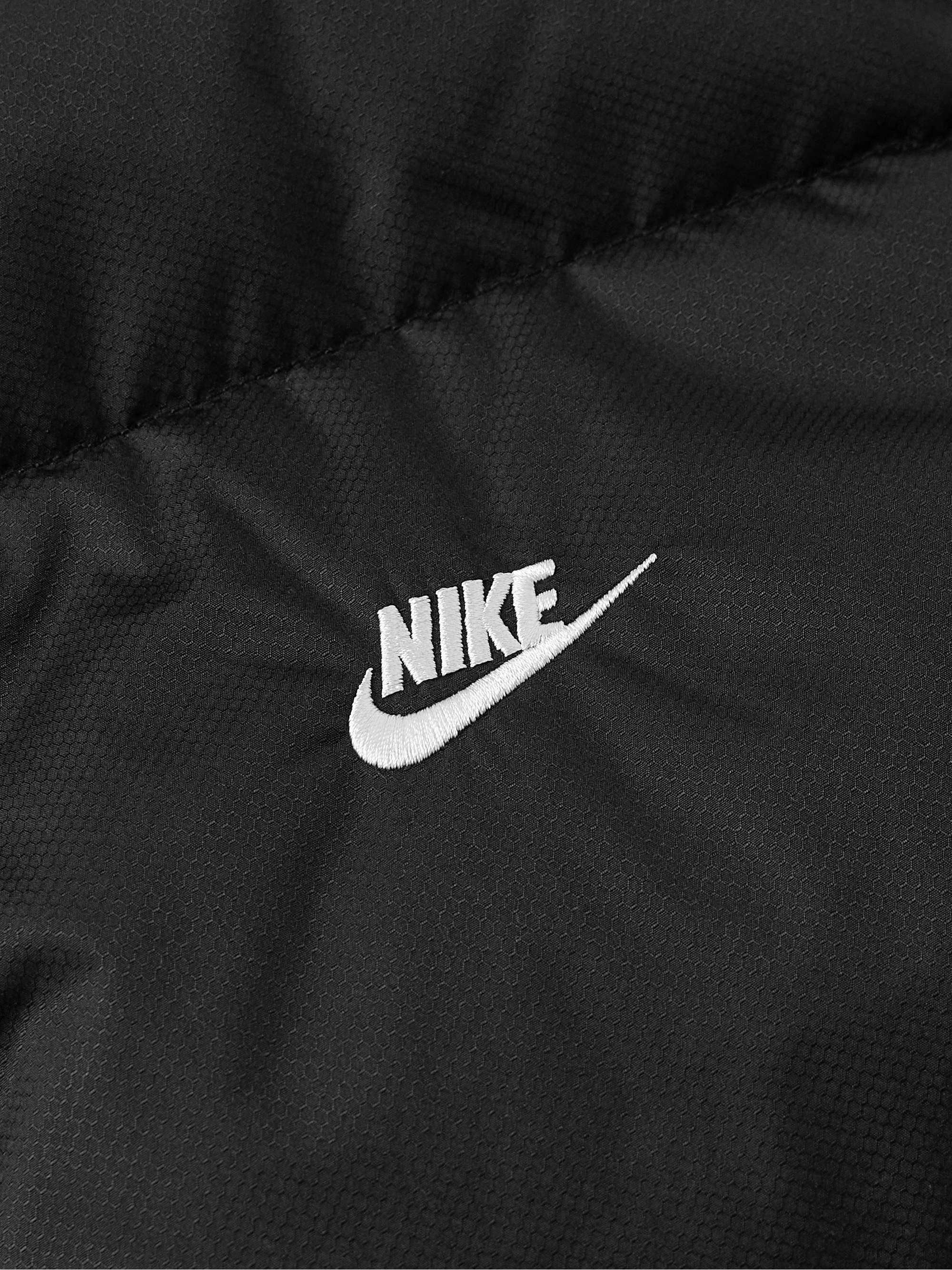 NIKE Sportswear Club Logo-Embroidered Quilted Padded Ripstop Gilet for ...