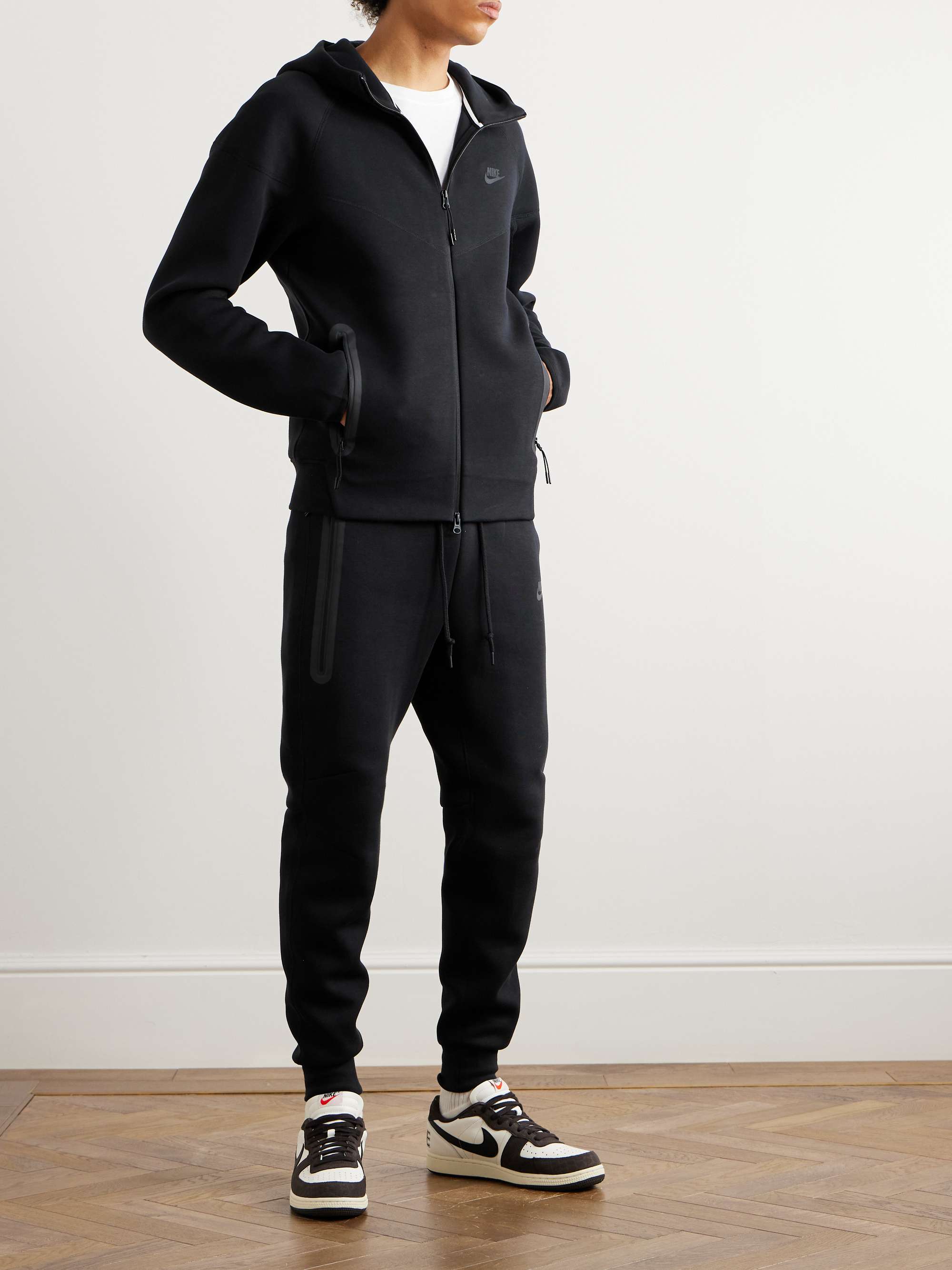 NIKE Logo-Print Cotton-Blend Tech Fleece Zip-Up Hoodie for Men | MR PORTER
