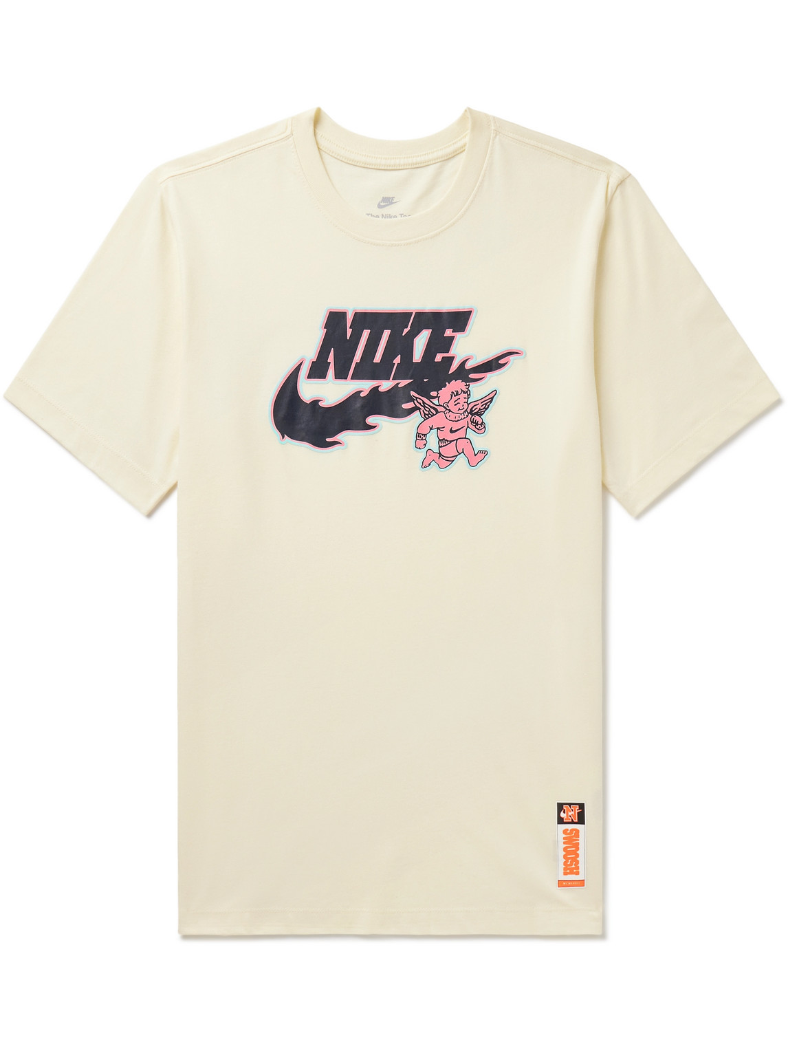 Nike Sportswear Logo-print Cotton-jersey T-shirt In Neutrals