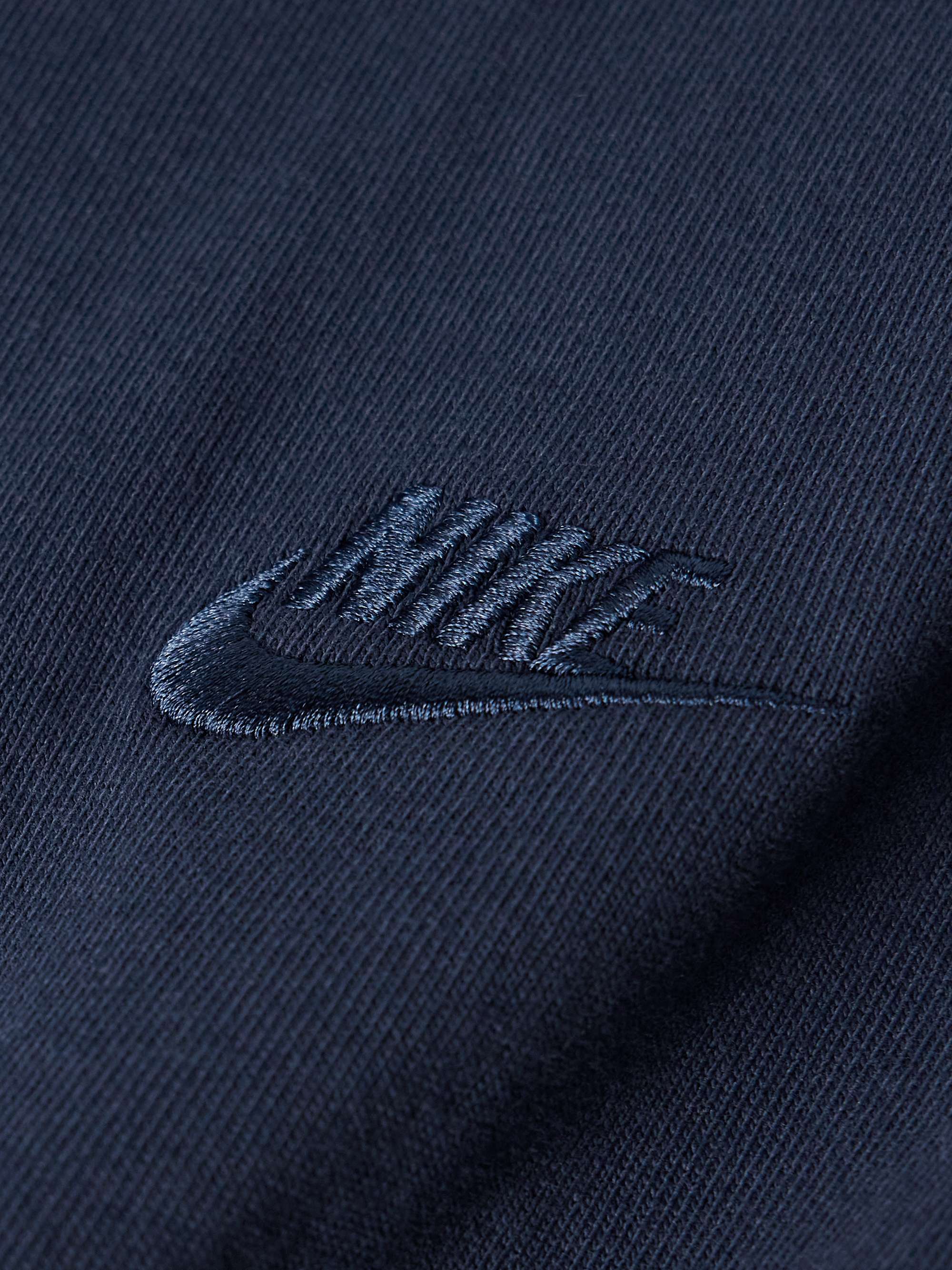 NIKE Sportswear Premium Essentials Logo-Embroidered Cotton-Jersey T ...