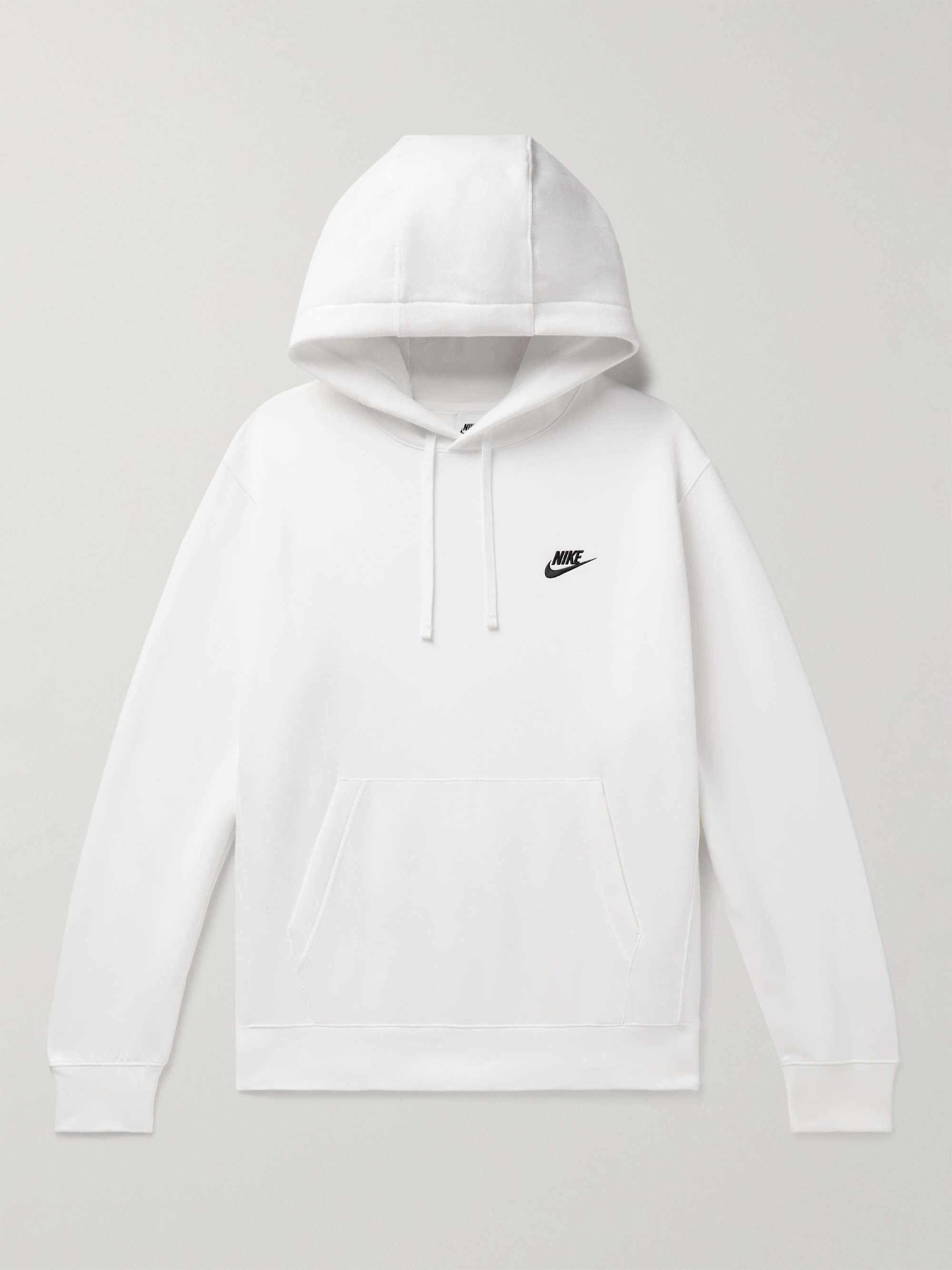 NIKE Sportswear Club Logo-Embroidered Cotton-Blend Jersey Hoodie for ...