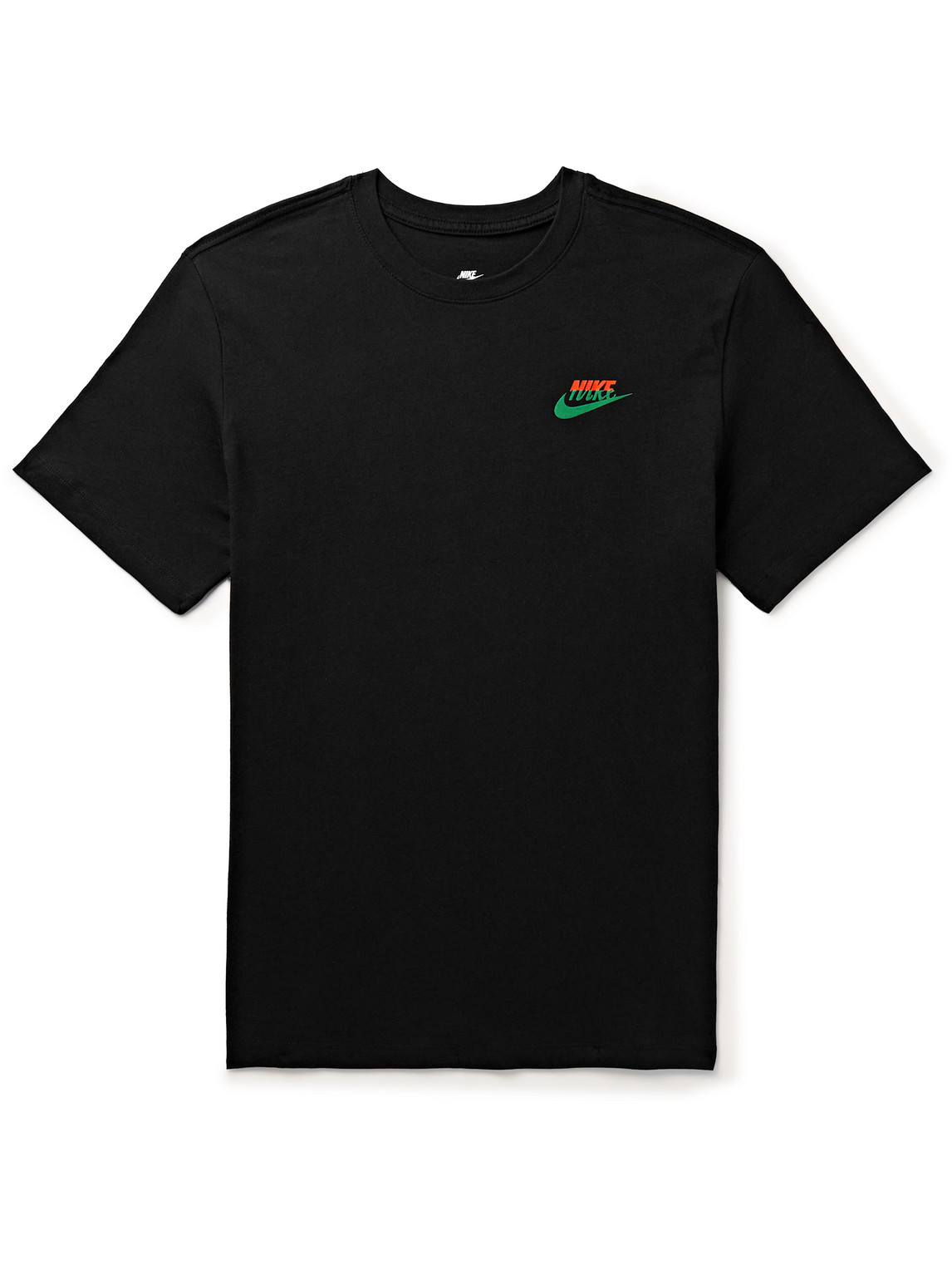 Nike Sportswear Connect 1 Logo-print Cotton-jersey T-shirt In Black