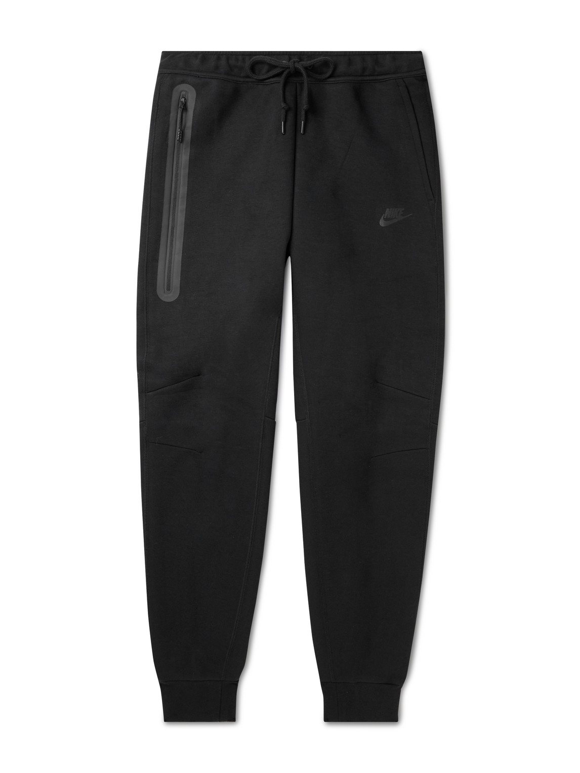Nike Tapered Cotton-blend Tech Fleece Sweatpants In Black