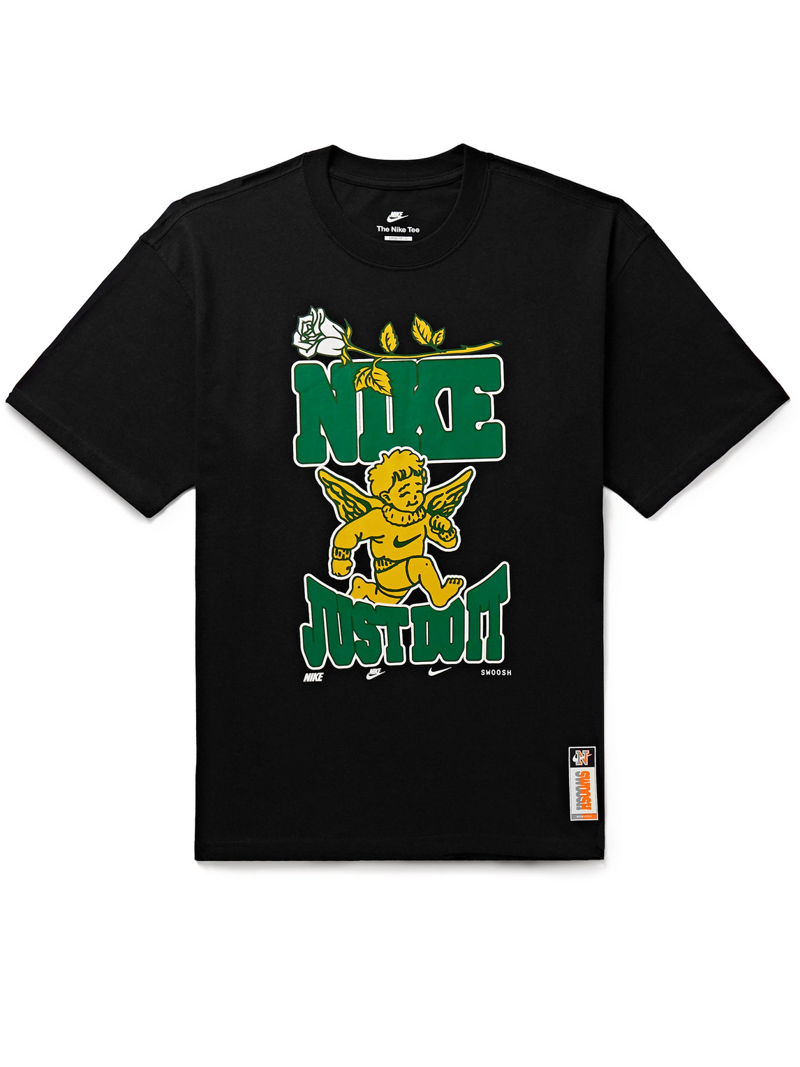 Nike Sportswear Logo-print Cotton-jersey T-shirt In Black